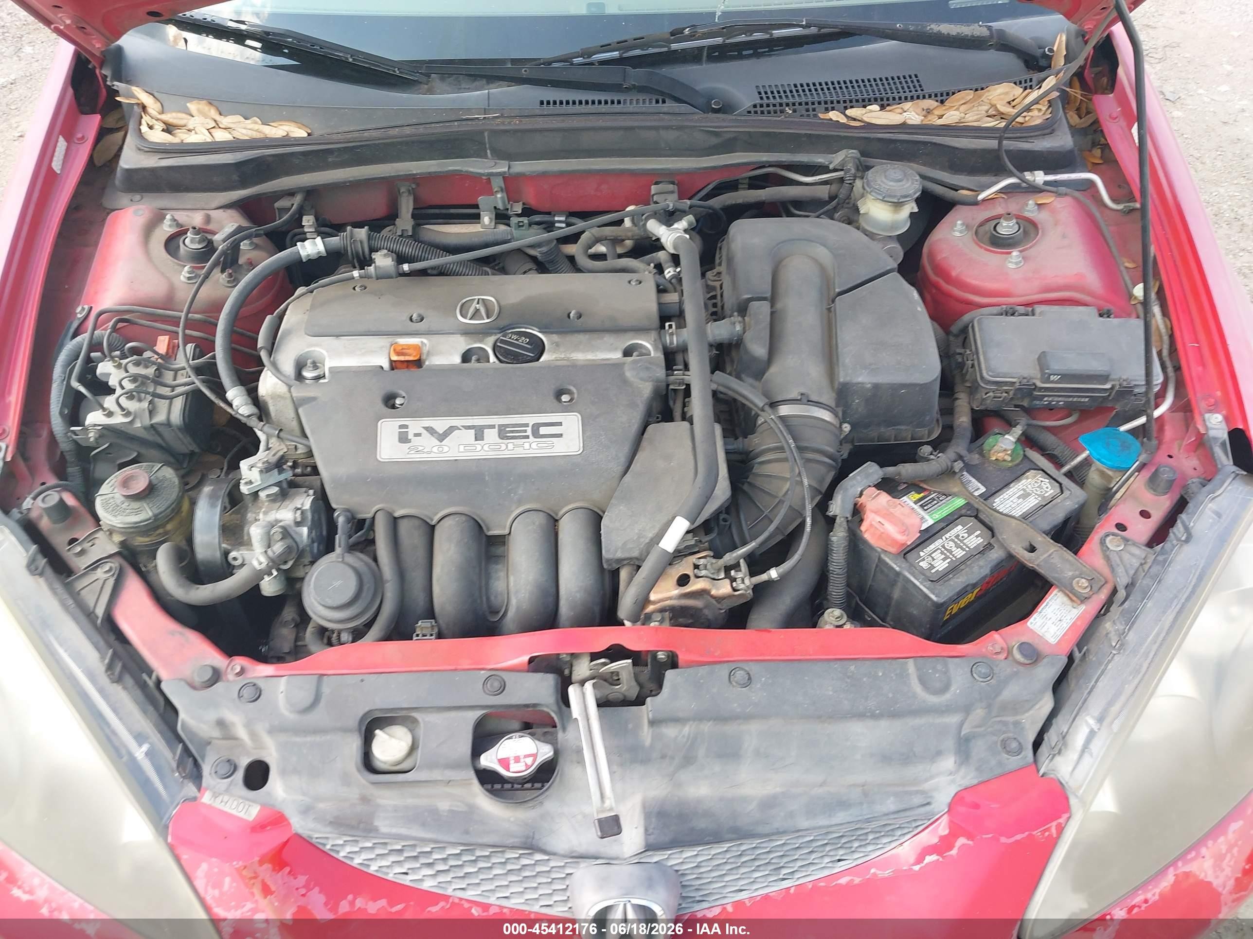 2005 Acura Rsx   Red vin: JH4DC54835S004754