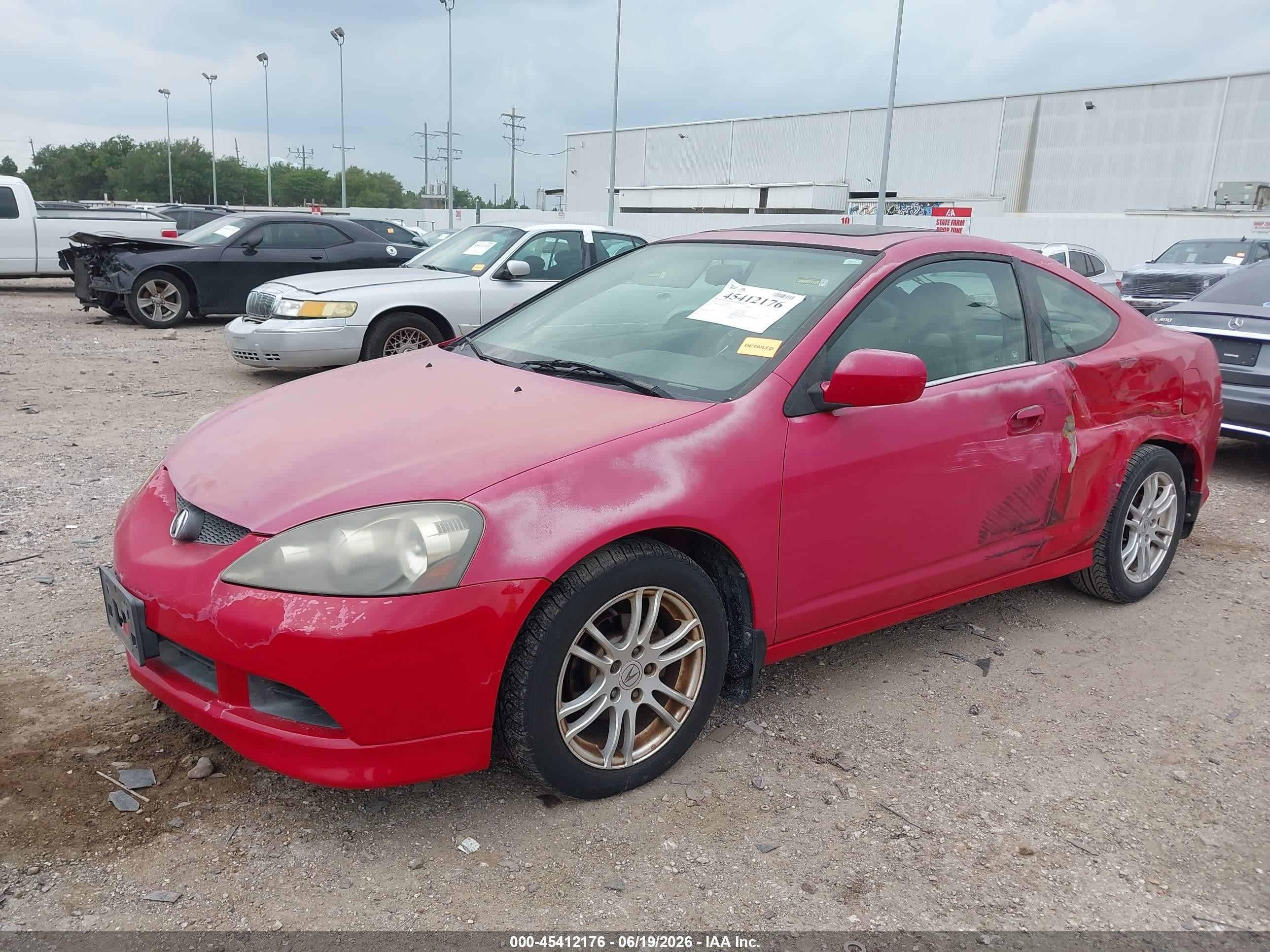 2005 Acura Rsx   Red vin: JH4DC54835S004754
