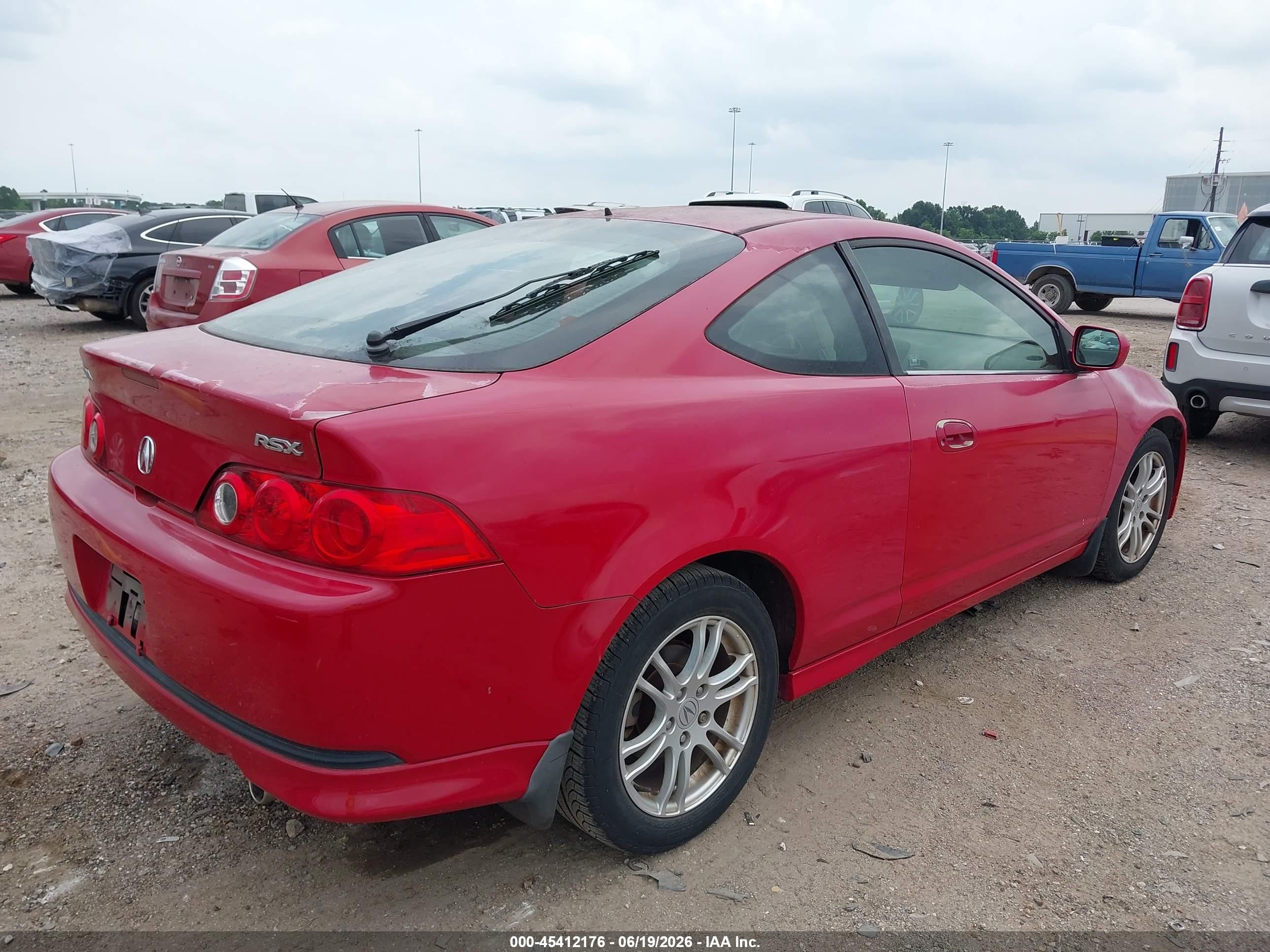 2005 Acura Rsx   Red vin: JH4DC54835S004754