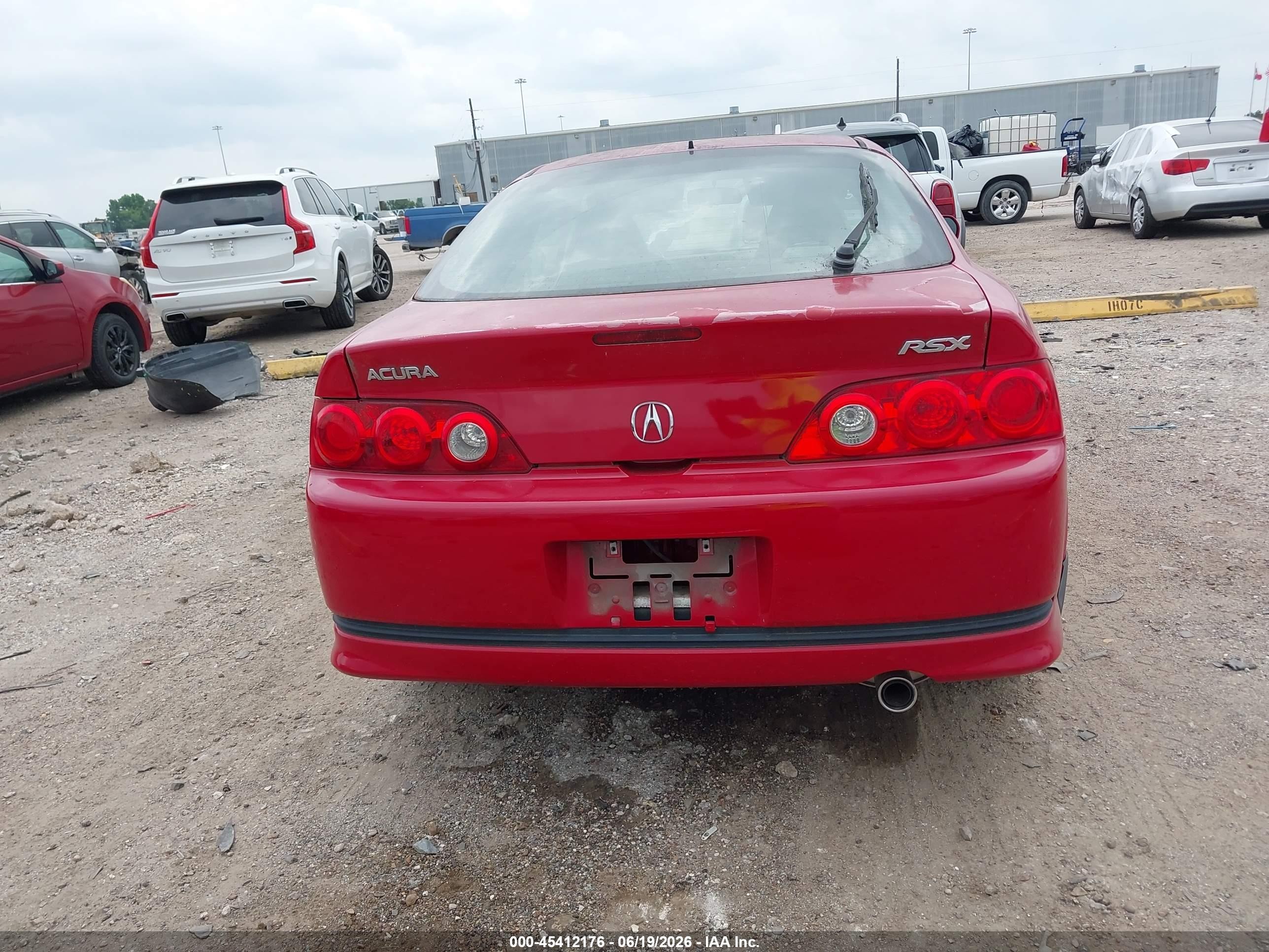 2005 Acura Rsx   Red vin: JH4DC54835S004754