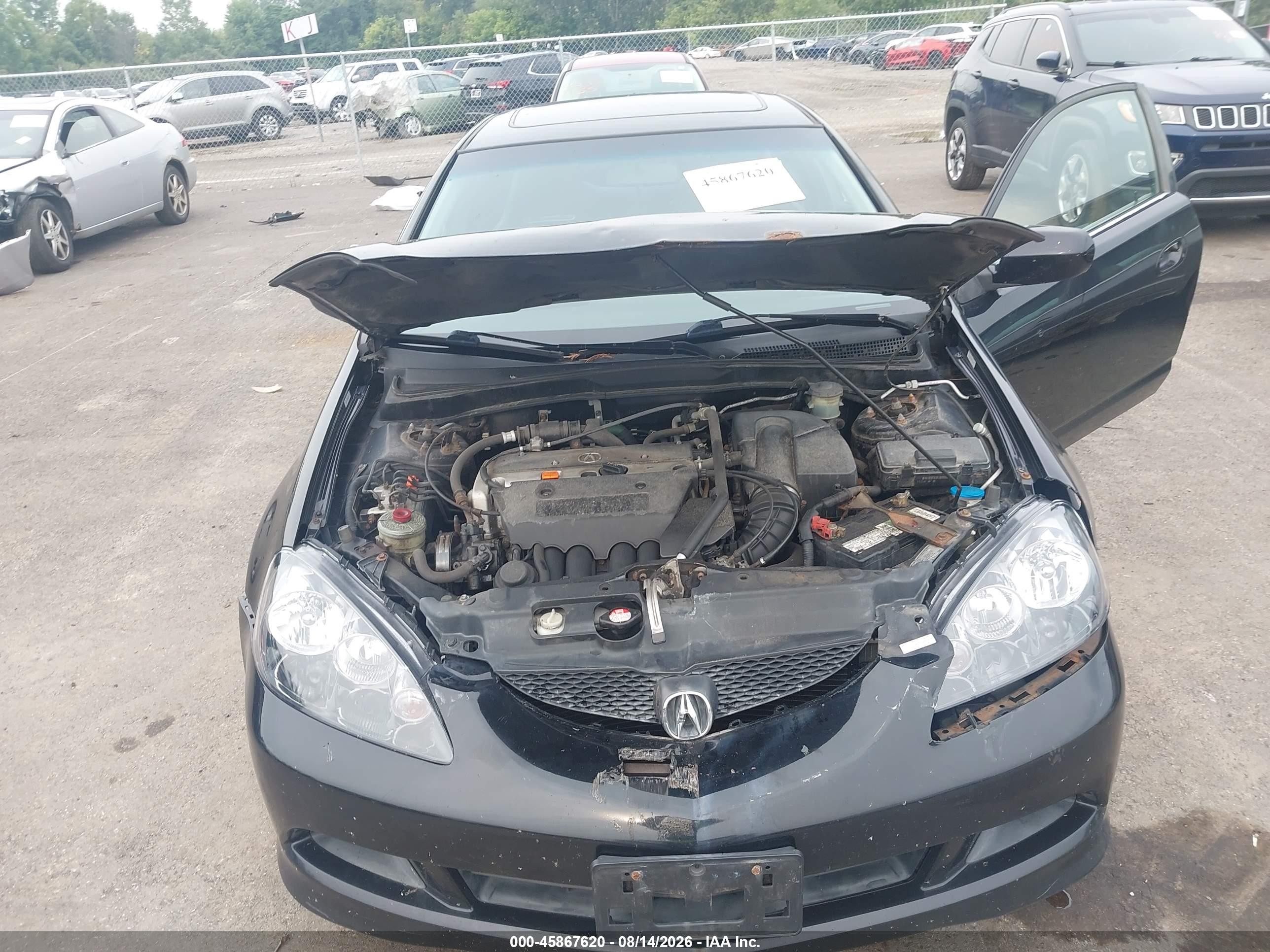 2005 Acura Rsx   Black vin: JH4DC54835S006181