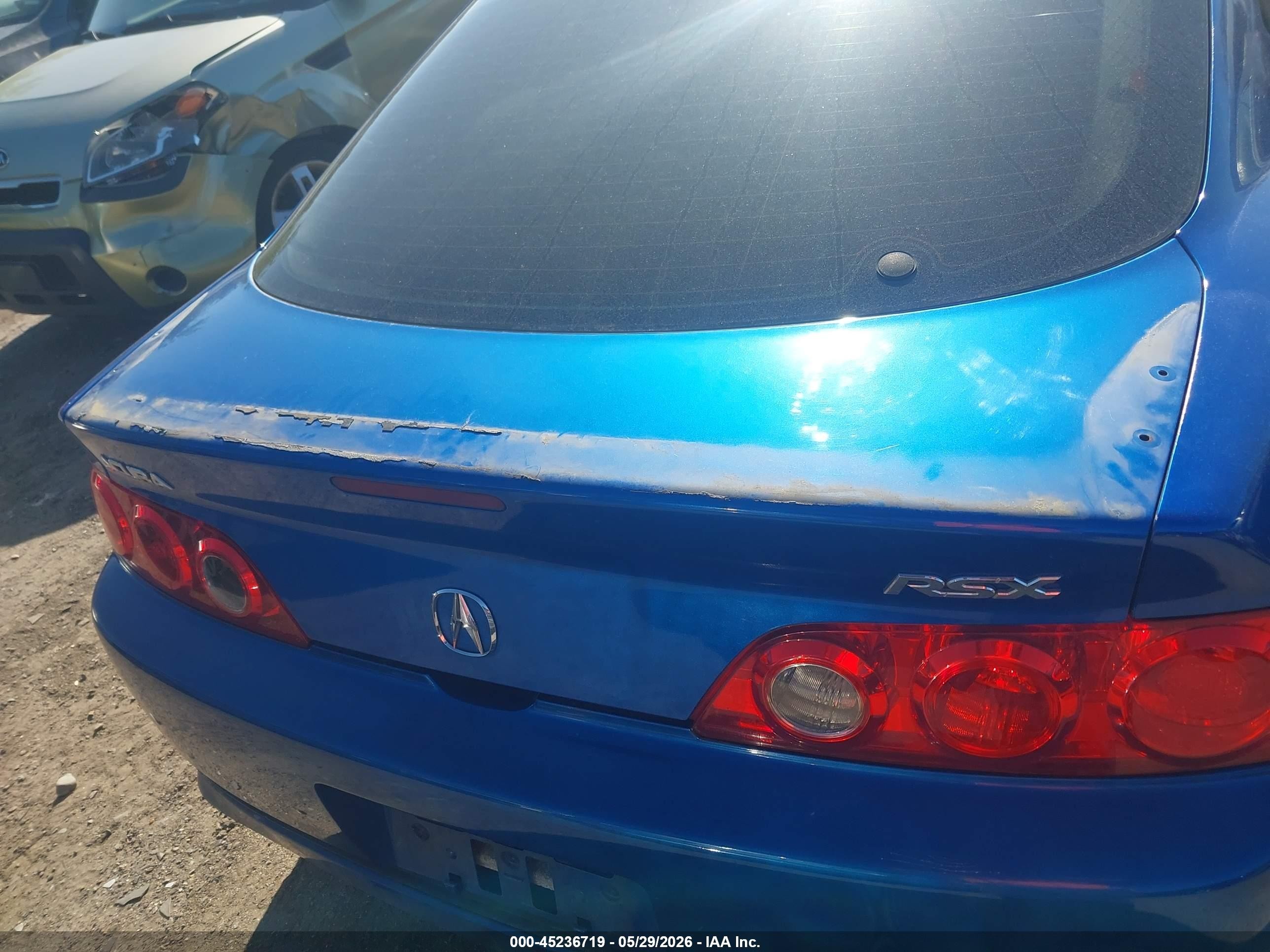 2005 Acura Rsx   Синий vin: JH4DC54835S011879