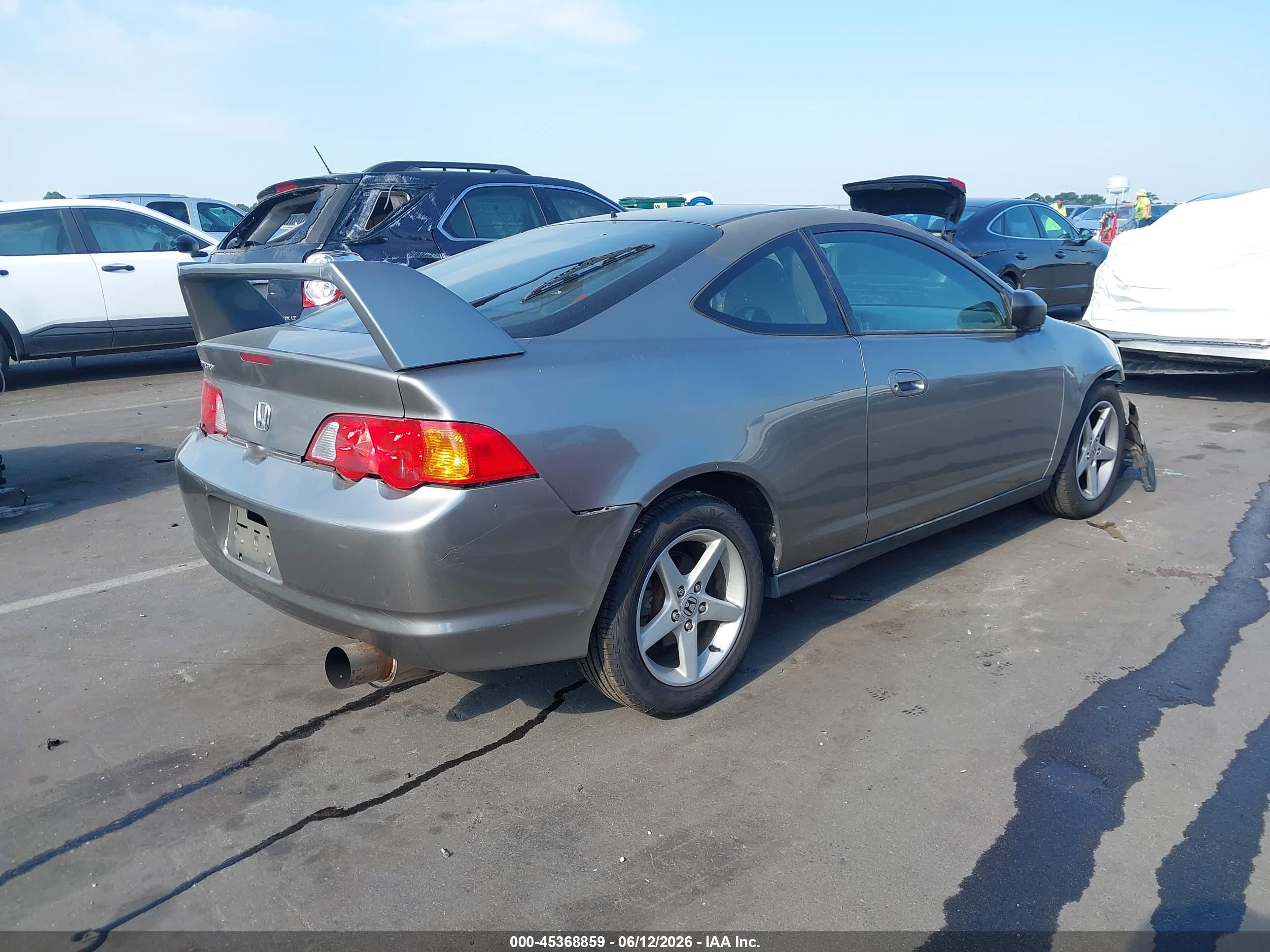 2002 Acura Rsx   Gray vin: JH4DC54852C033372