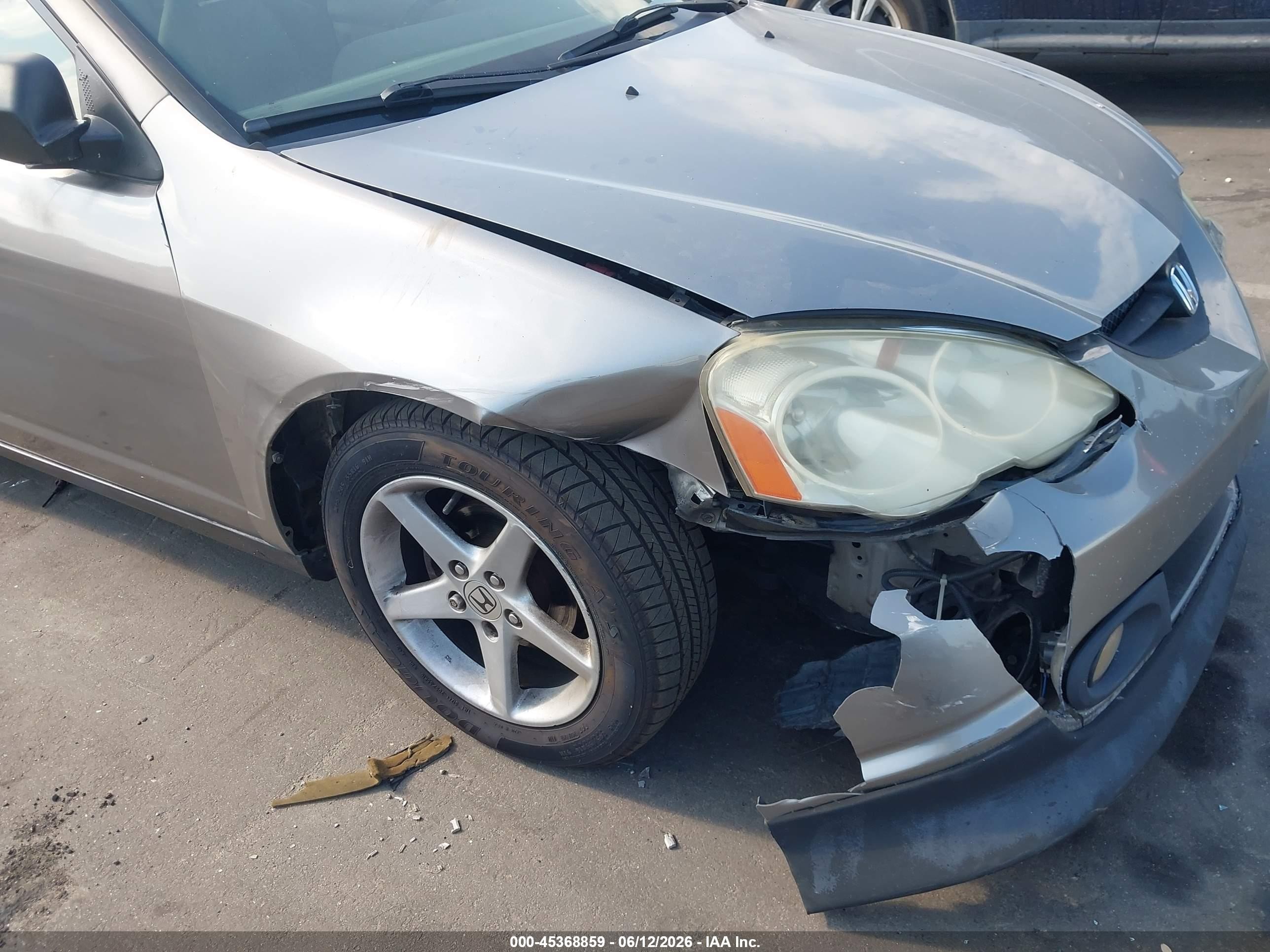 2002 Acura Rsx   Gray vin: JH4DC54852C033372