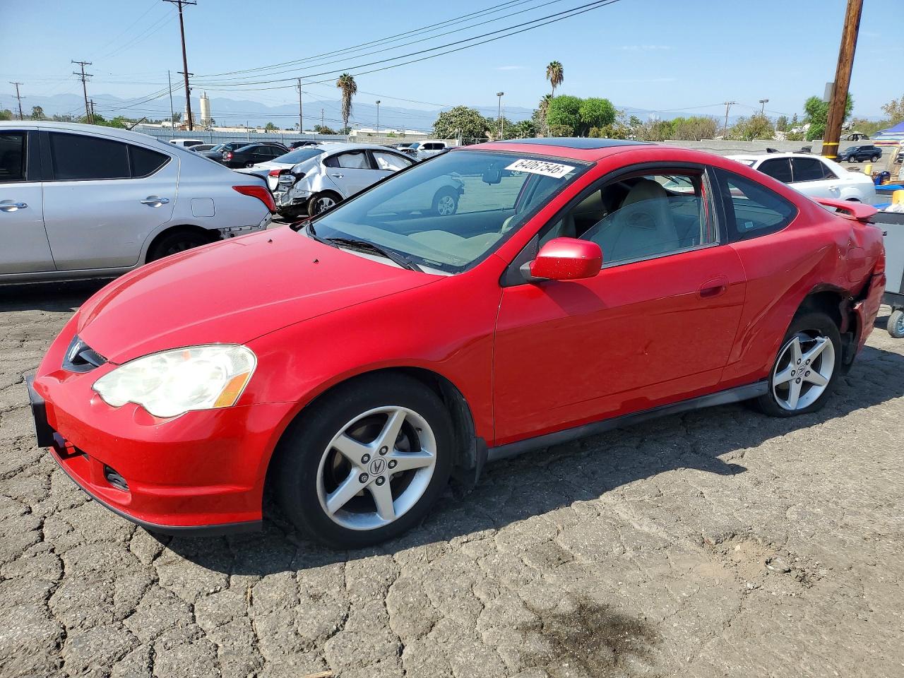 2004 Acura Rsx Red vin: JH4DC54854S011039