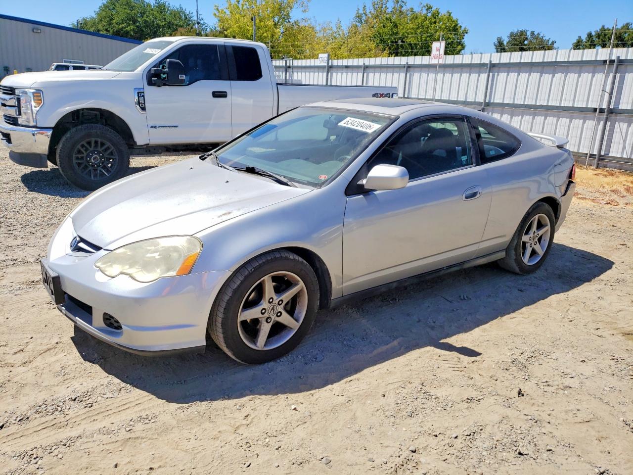 2004 Acura Rsx Silver vin: JH4DC54854S012496
