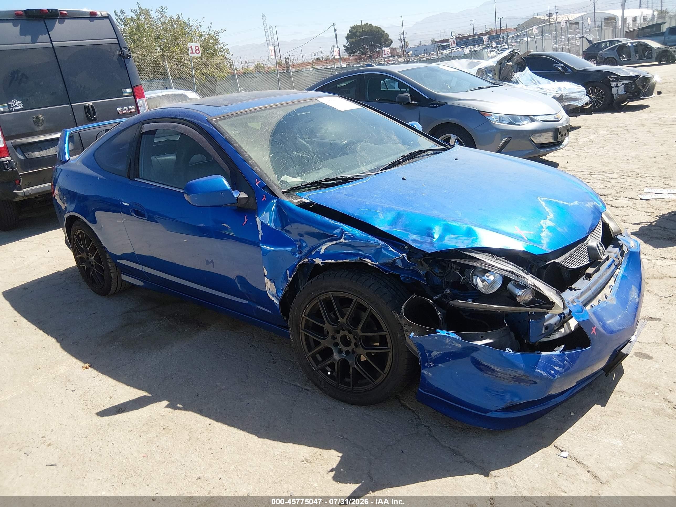 2006 Acura Rsx   Blue vin: JH4DC54866S011859