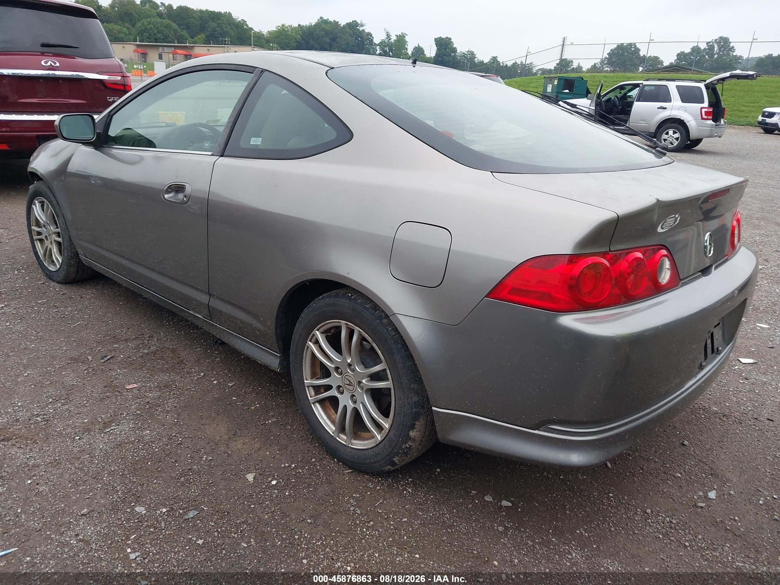 2005 Acura Rsx   Gray vin: JH4DC54875S005454
