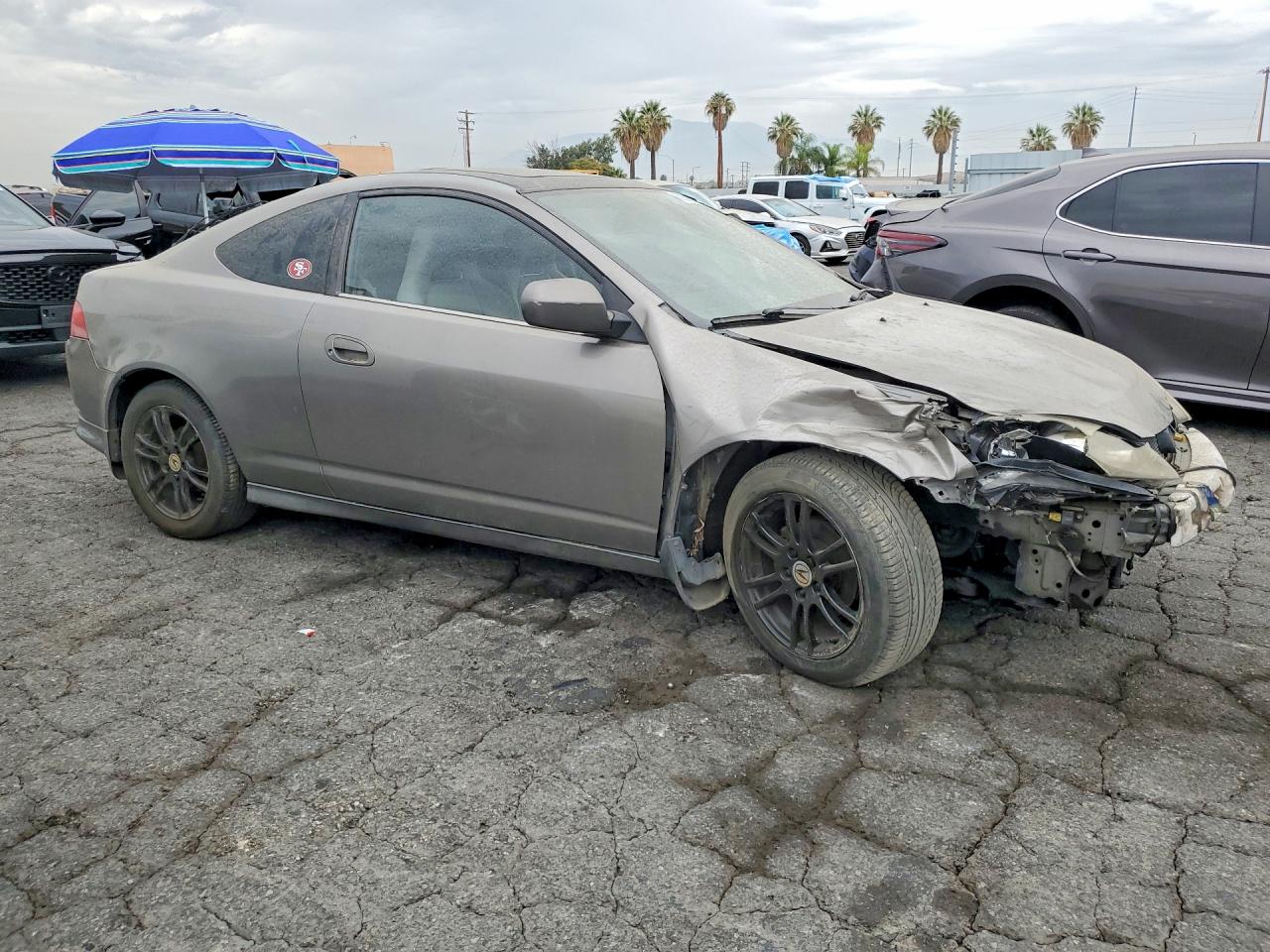 2005 Acura Rsx Серый vin: JH4DC54875S016759