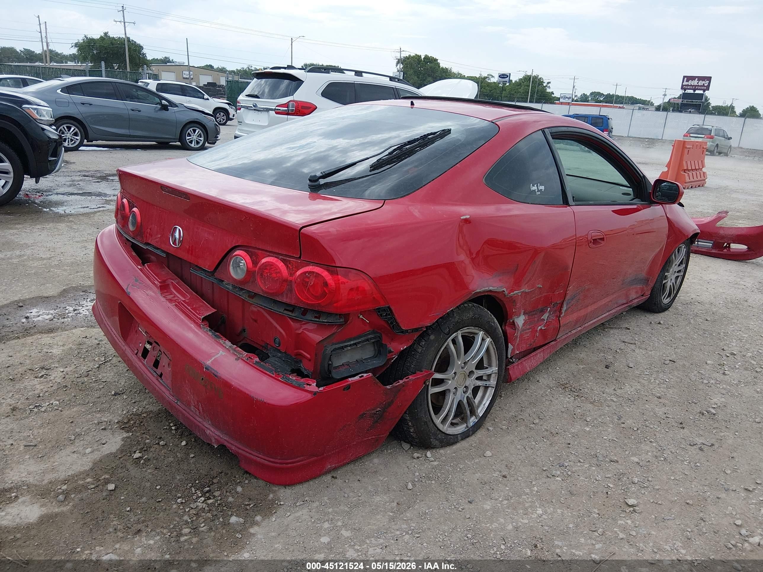 2006 Acura Rsx   Красный vin: JH4DC54876S002393