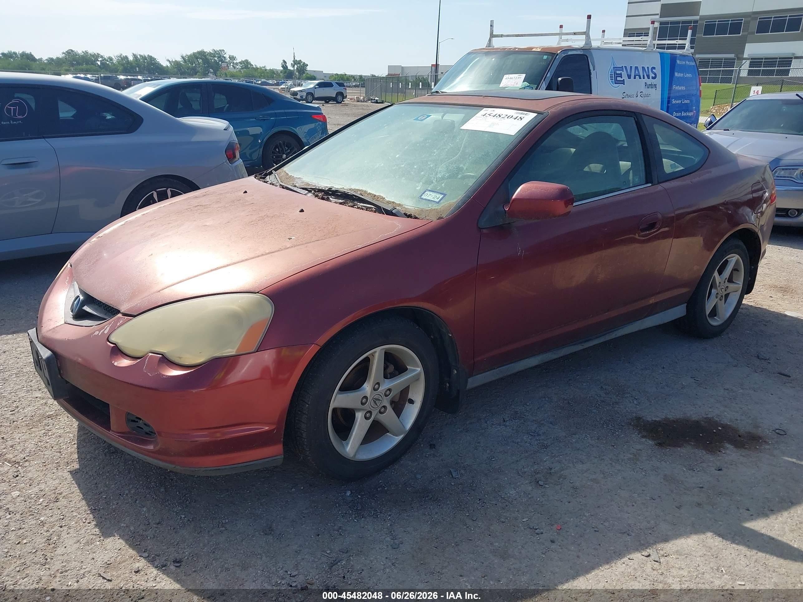 2003 Acura Rsx   Red vin: JH4DC54883S003788