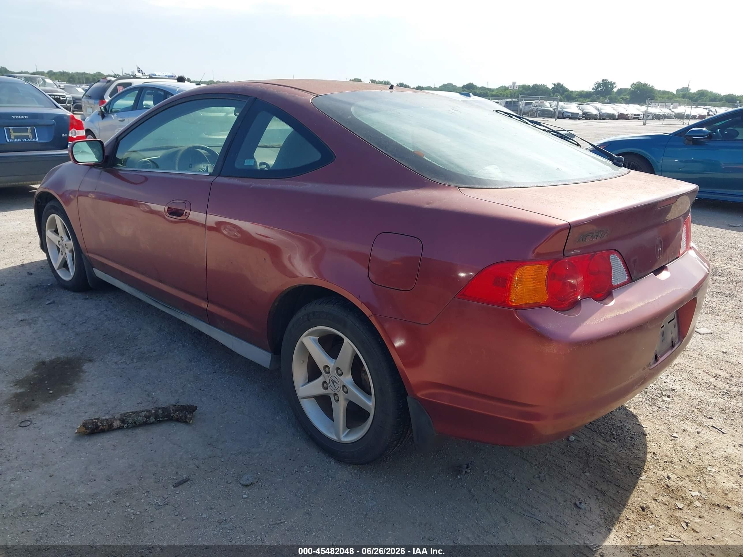 2003 Acura Rsx   Red vin: JH4DC54883S003788