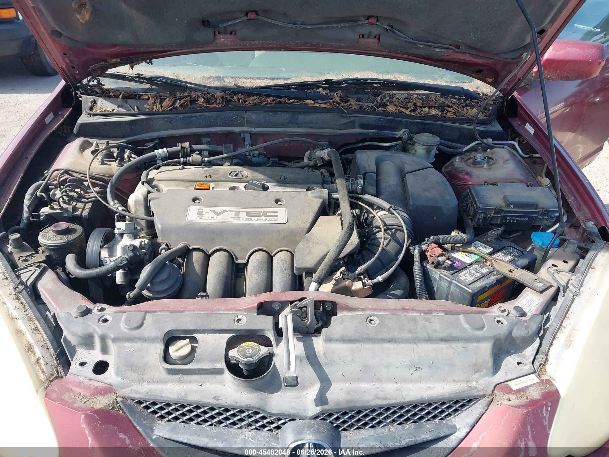 2003 Acura Rsx   Red vin: JH4DC54883S003788