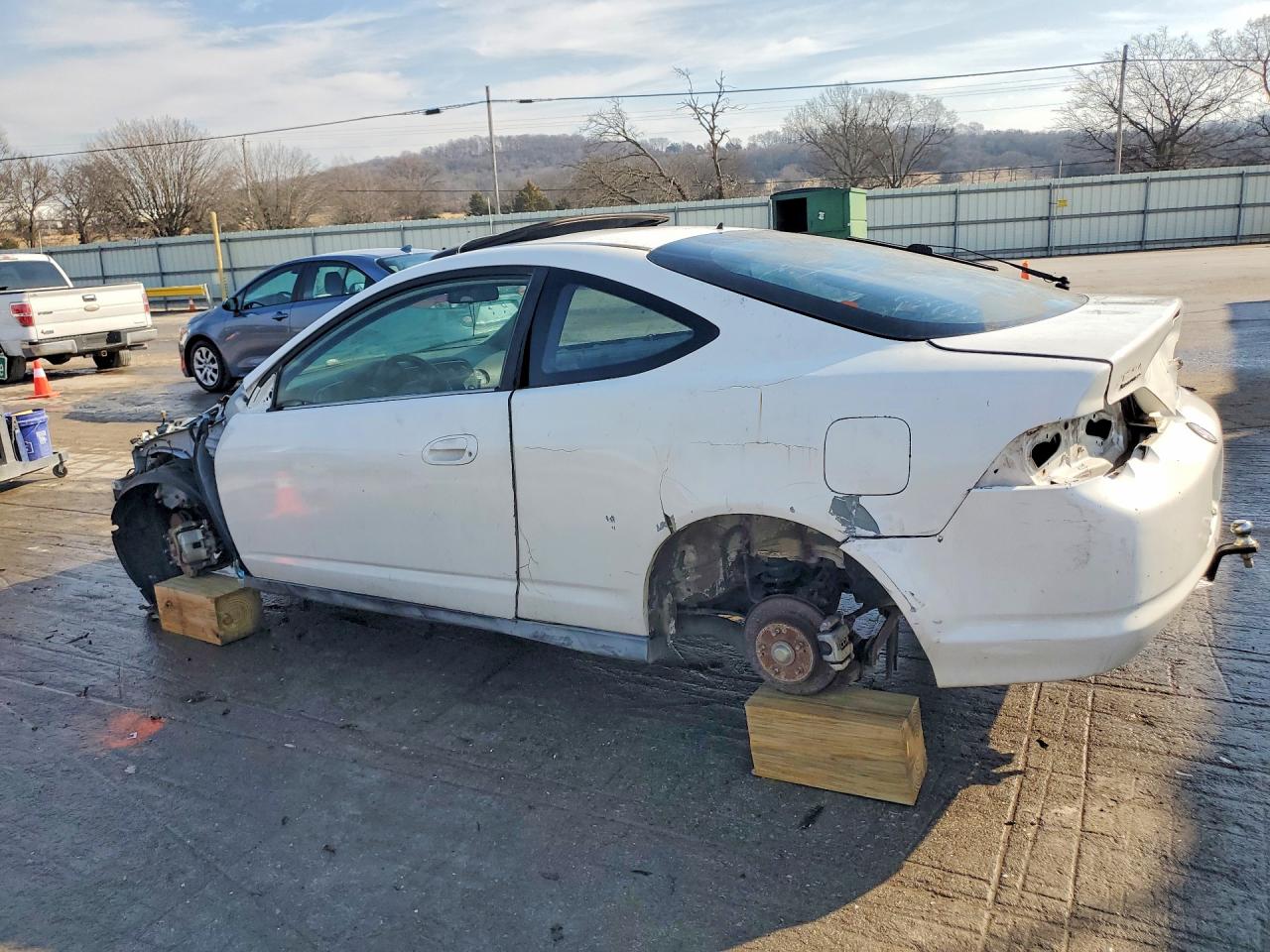 2004 Acura Rsx White vin: JH4DC54894S012209