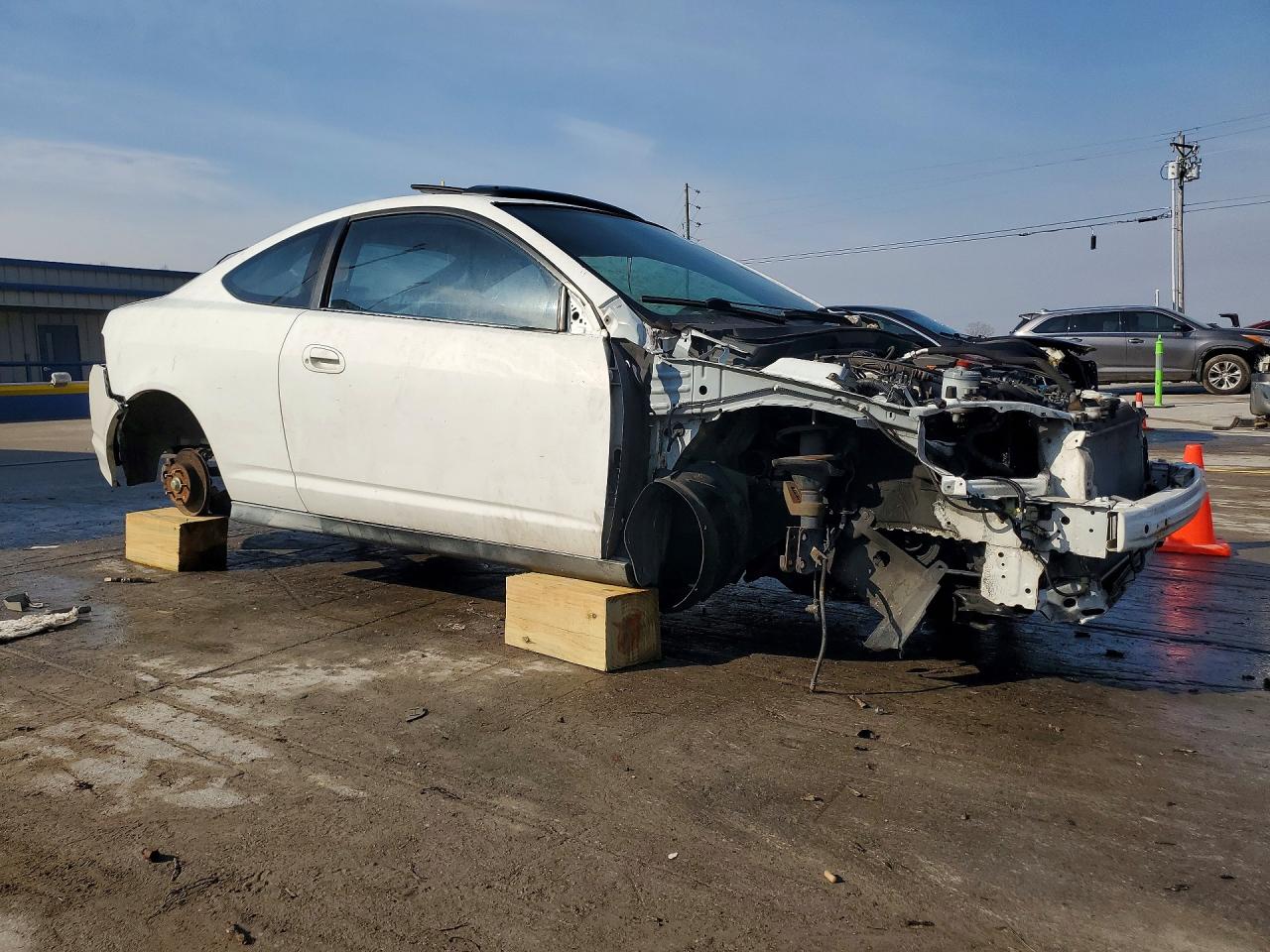 2004 Acura Rsx White vin: JH4DC54894S012209