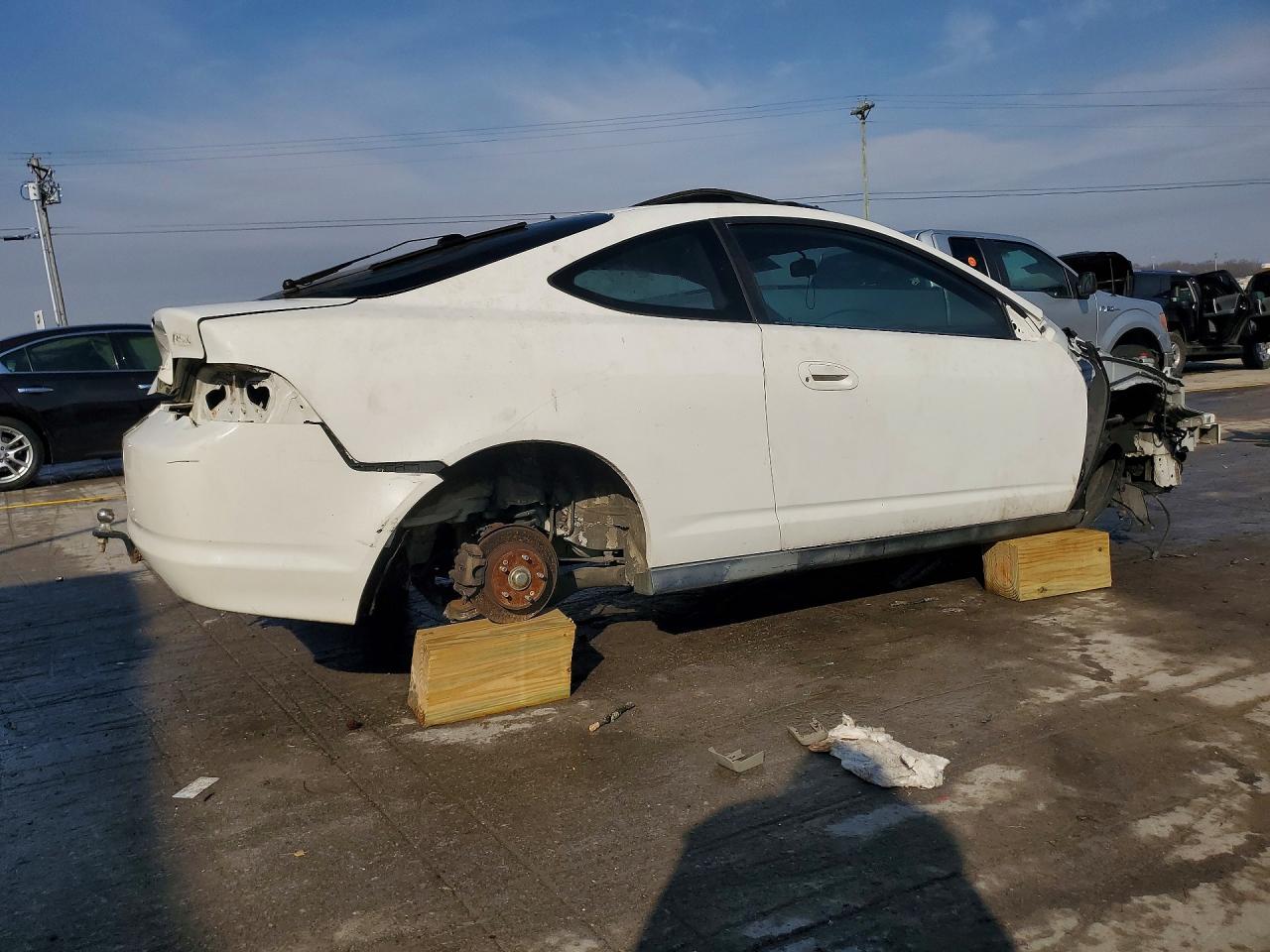 2004 Acura Rsx White vin: JH4DC54894S012209