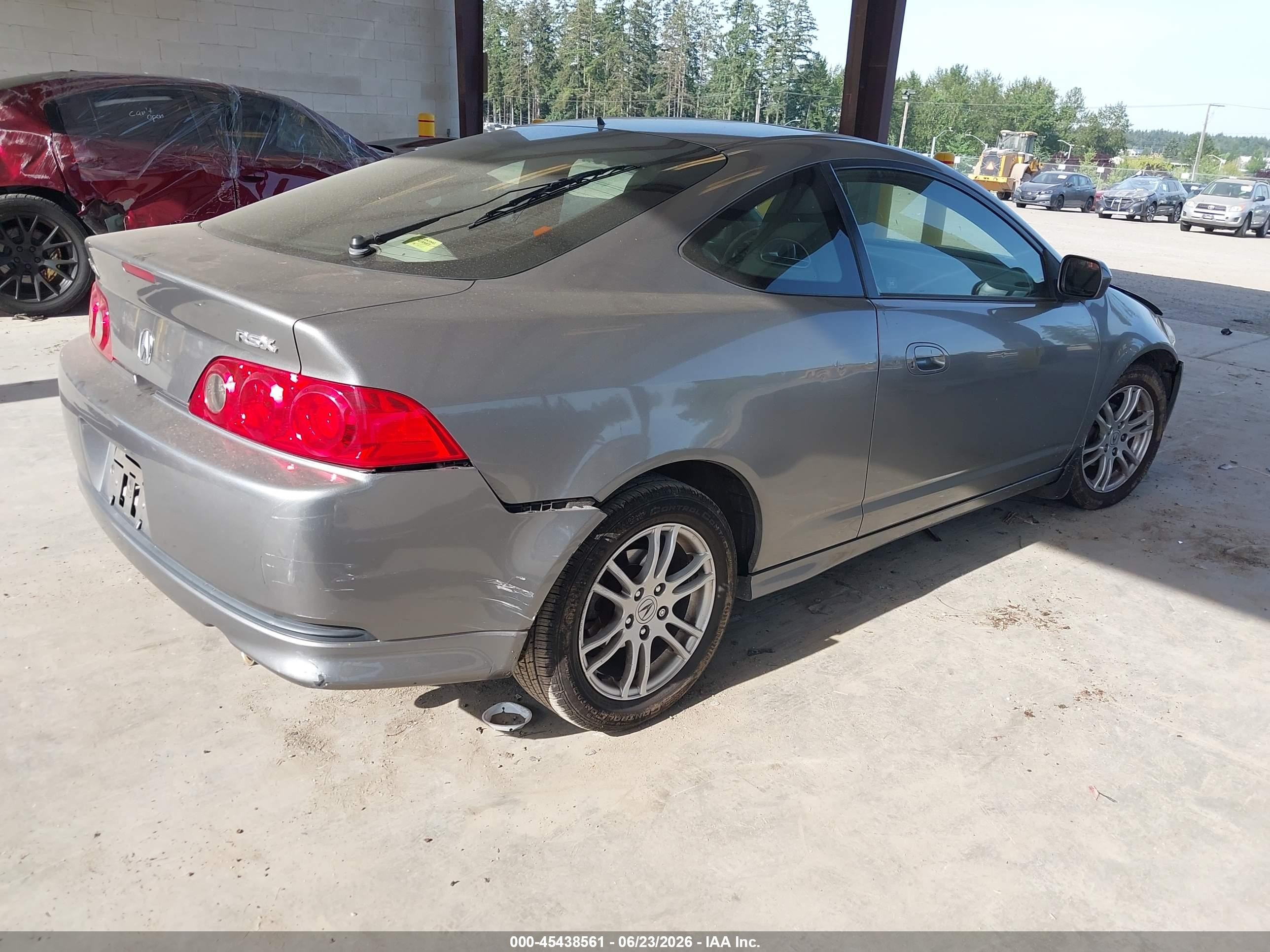 2005 Acura Rsx   Gray vin: JH4DC54895S006301