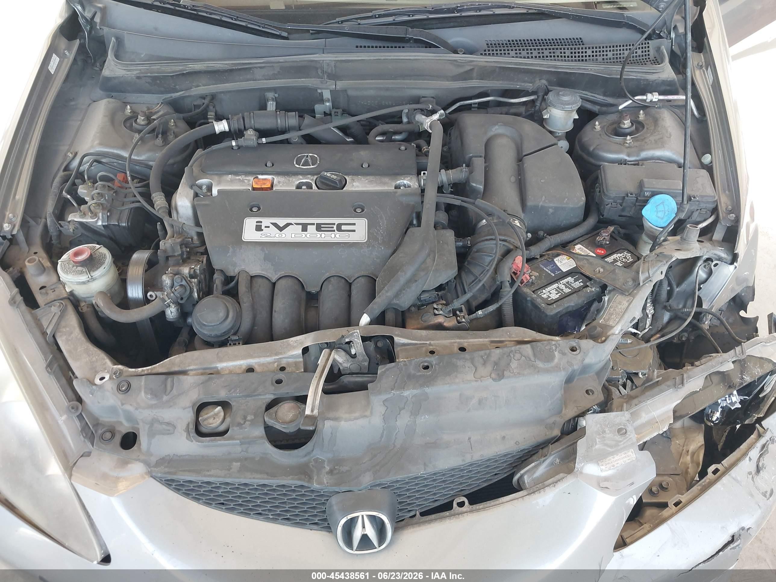2005 Acura Rsx   Gray vin: JH4DC54895S006301