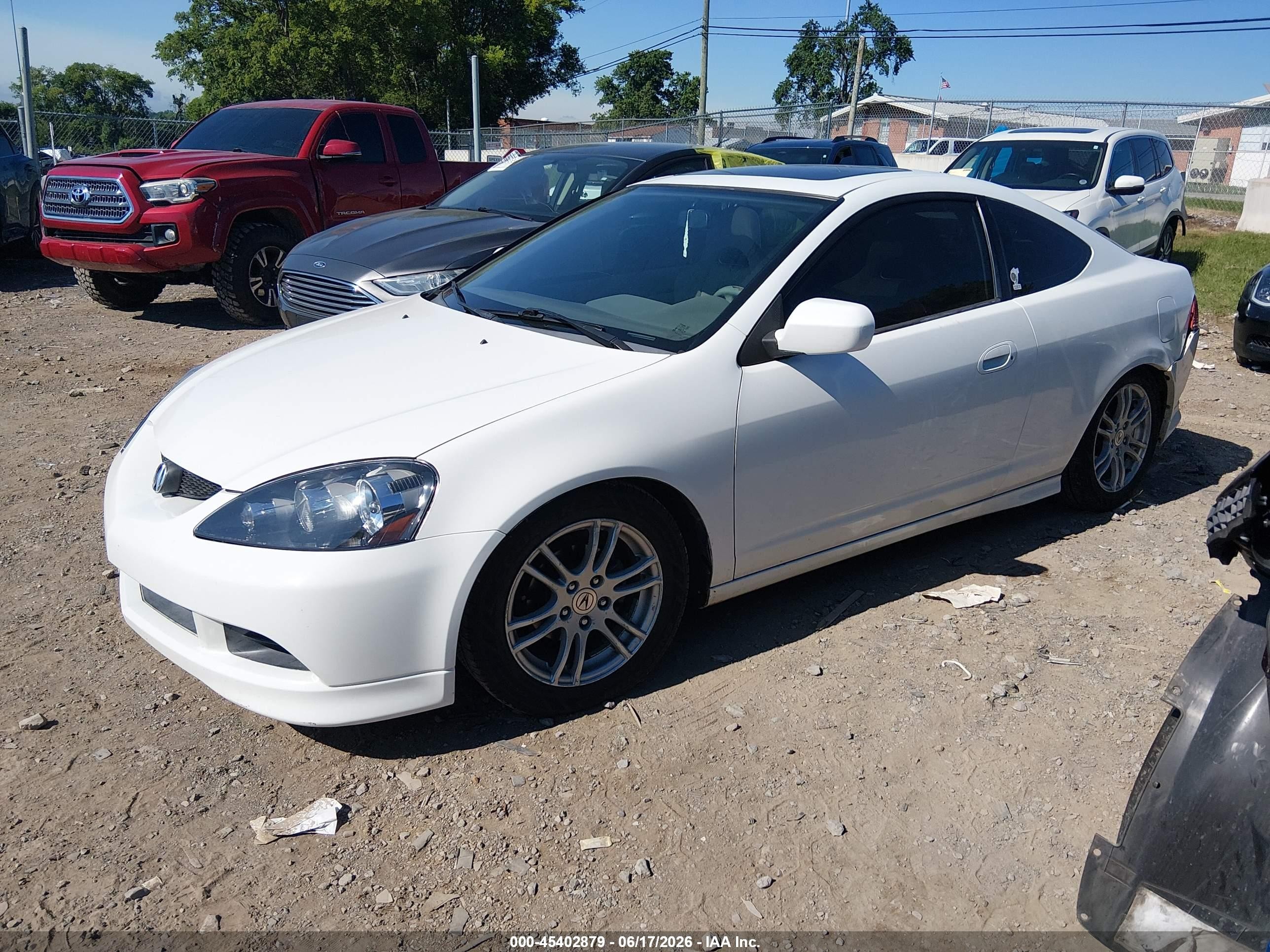 2005 Acura Rsx White vin: JH4DC54895S012728