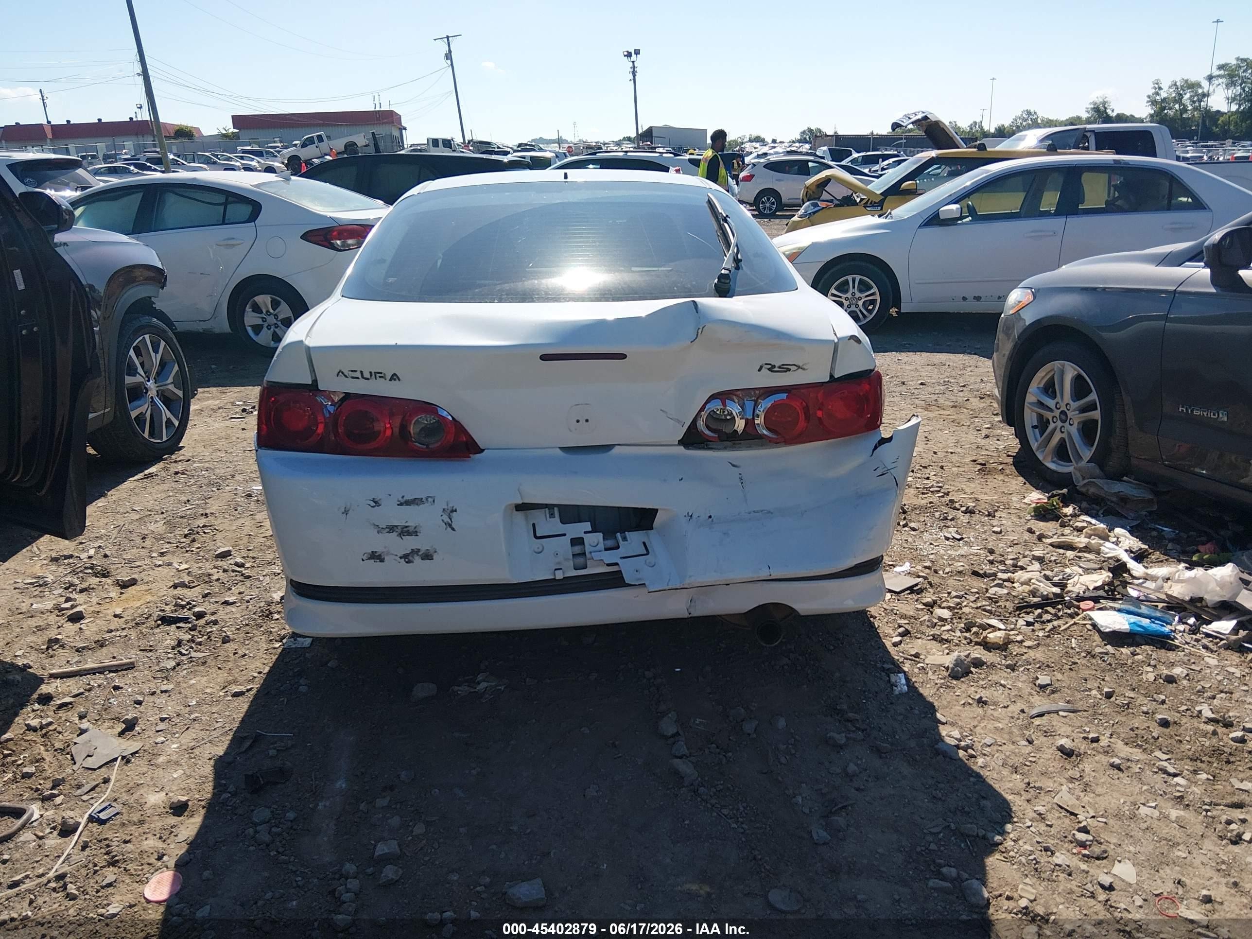 2005 Acura Rsx White vin: JH4DC54895S012728