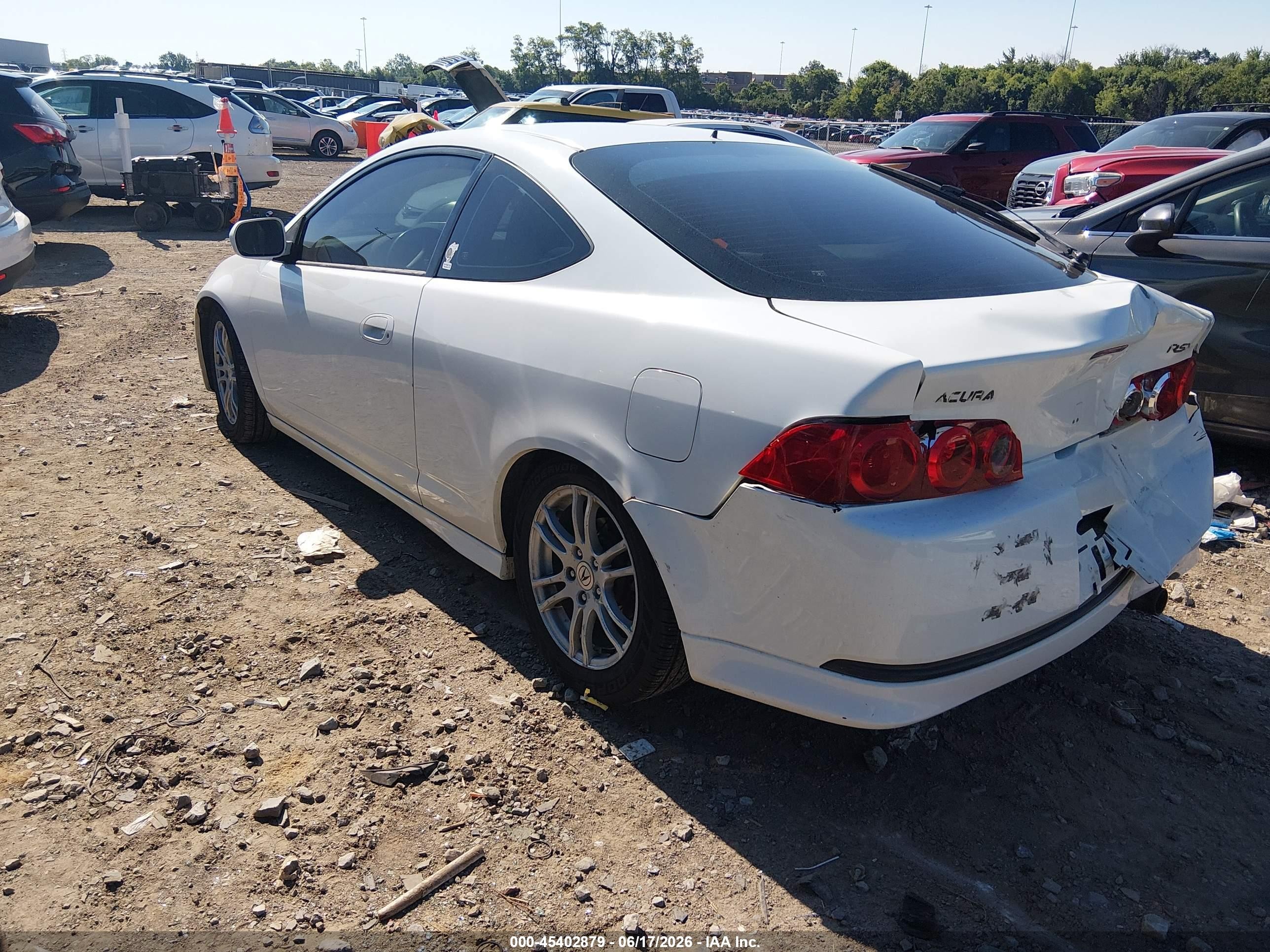 2005 Acura Rsx White vin: JH4DC54895S012728