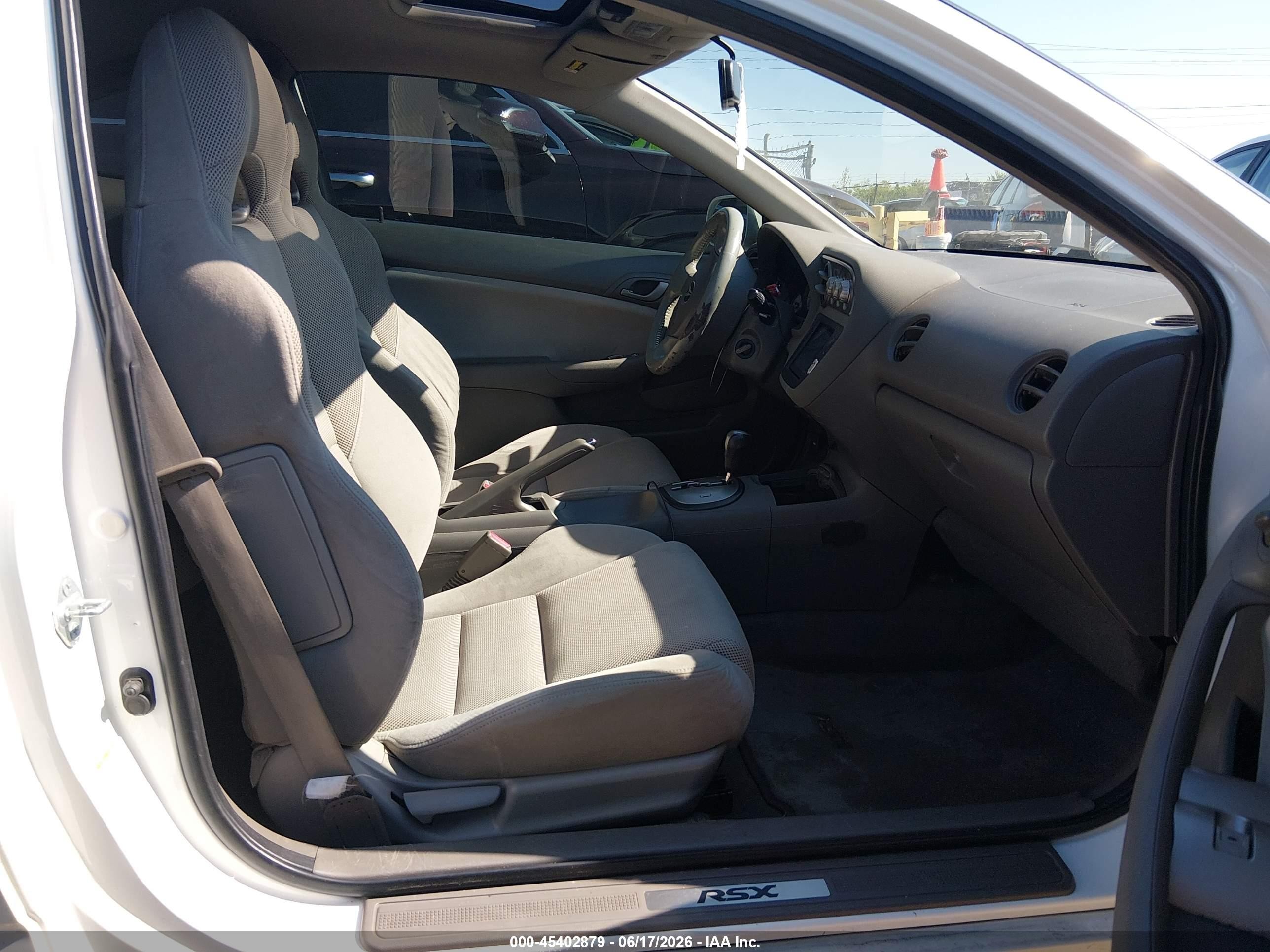 2005 Acura Rsx White vin: JH4DC54895S012728