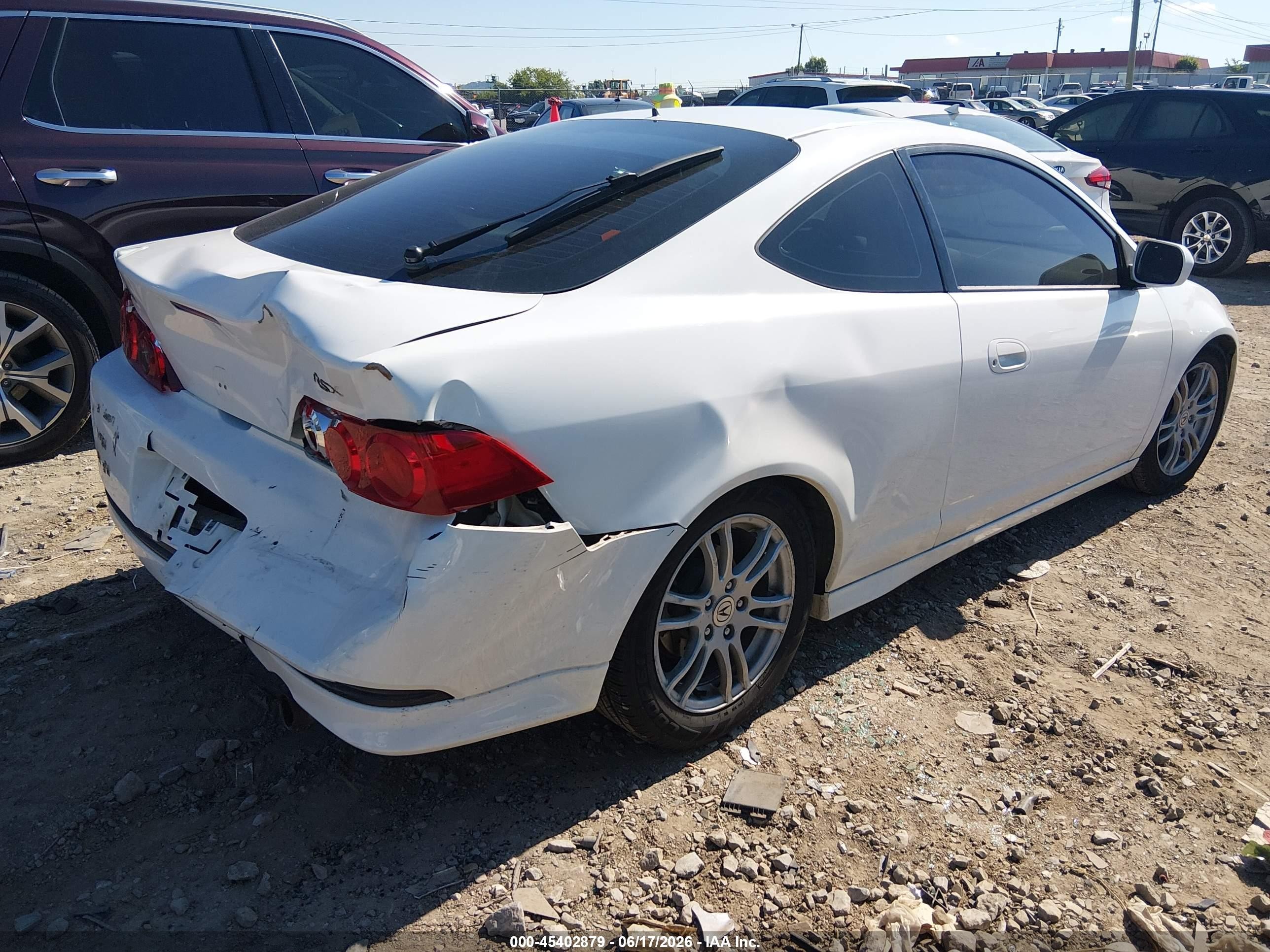 2005 Acura Rsx White vin: JH4DC54895S012728