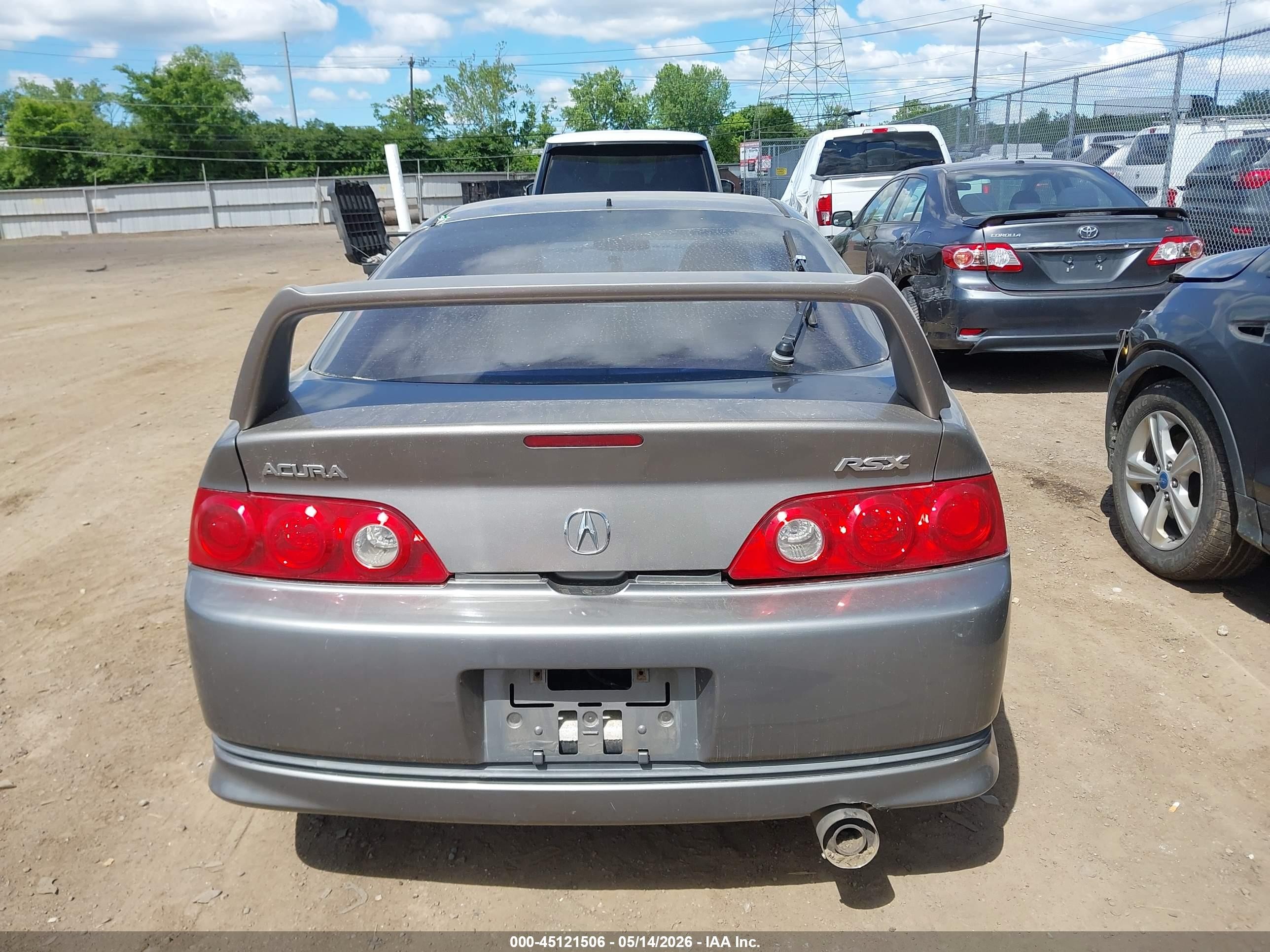 2005 Acura Rsx   Gray vin: JH4DC54895S014964