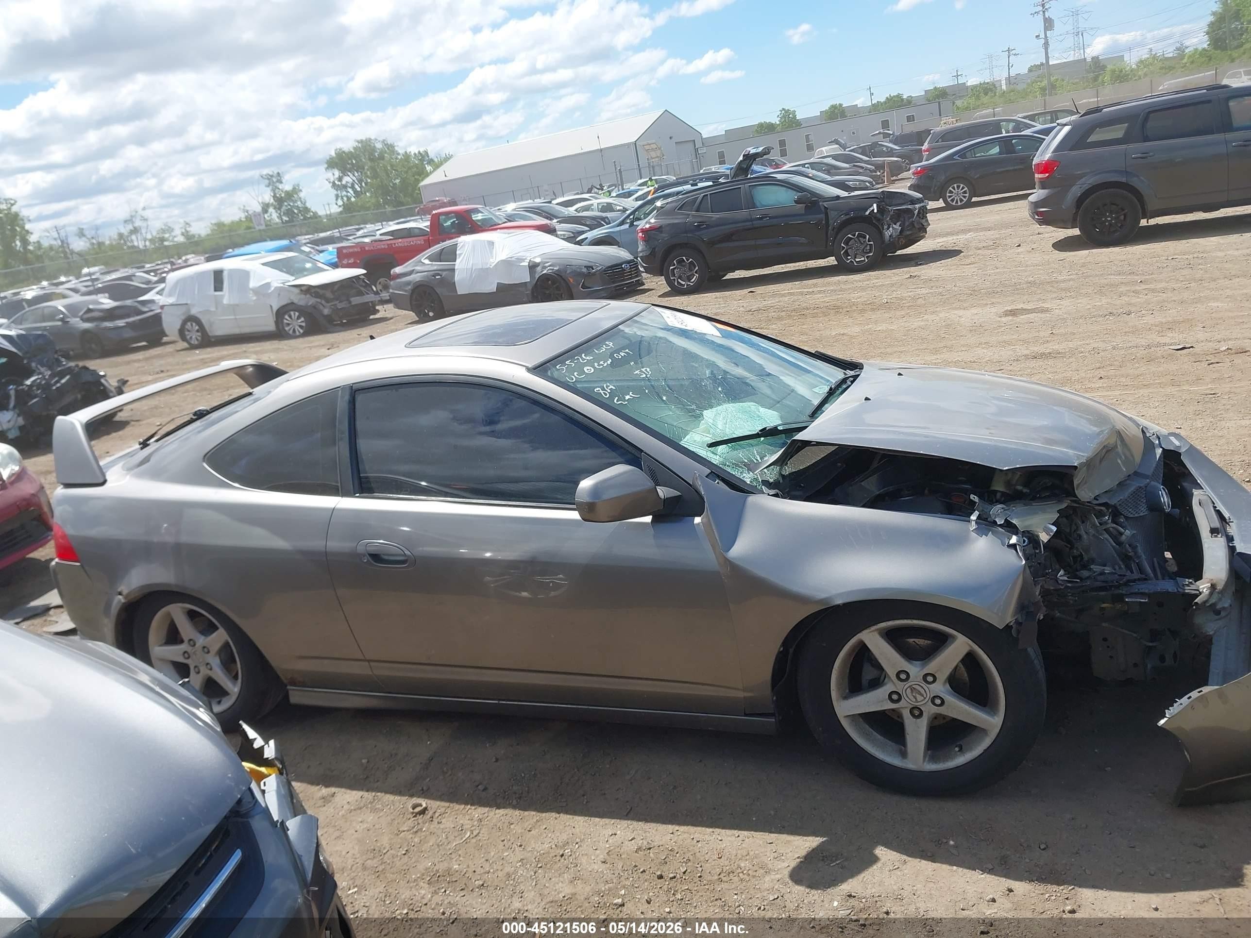 2005 Acura Rsx   Gray vin: JH4DC54895S014964