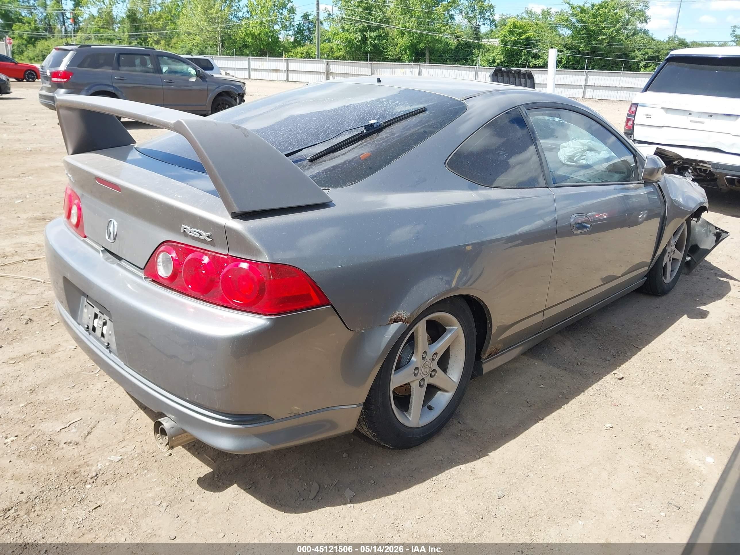 2005 Acura Rsx   Gray vin: JH4DC54895S014964