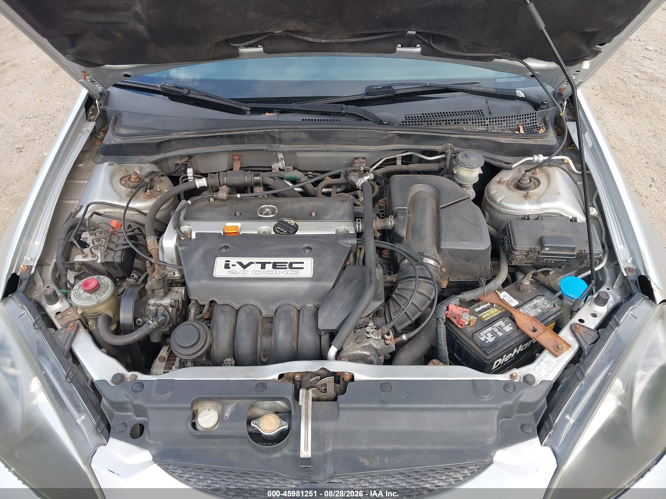 2006 Acura Rsx   Gray vin: JH4DC54896S012570