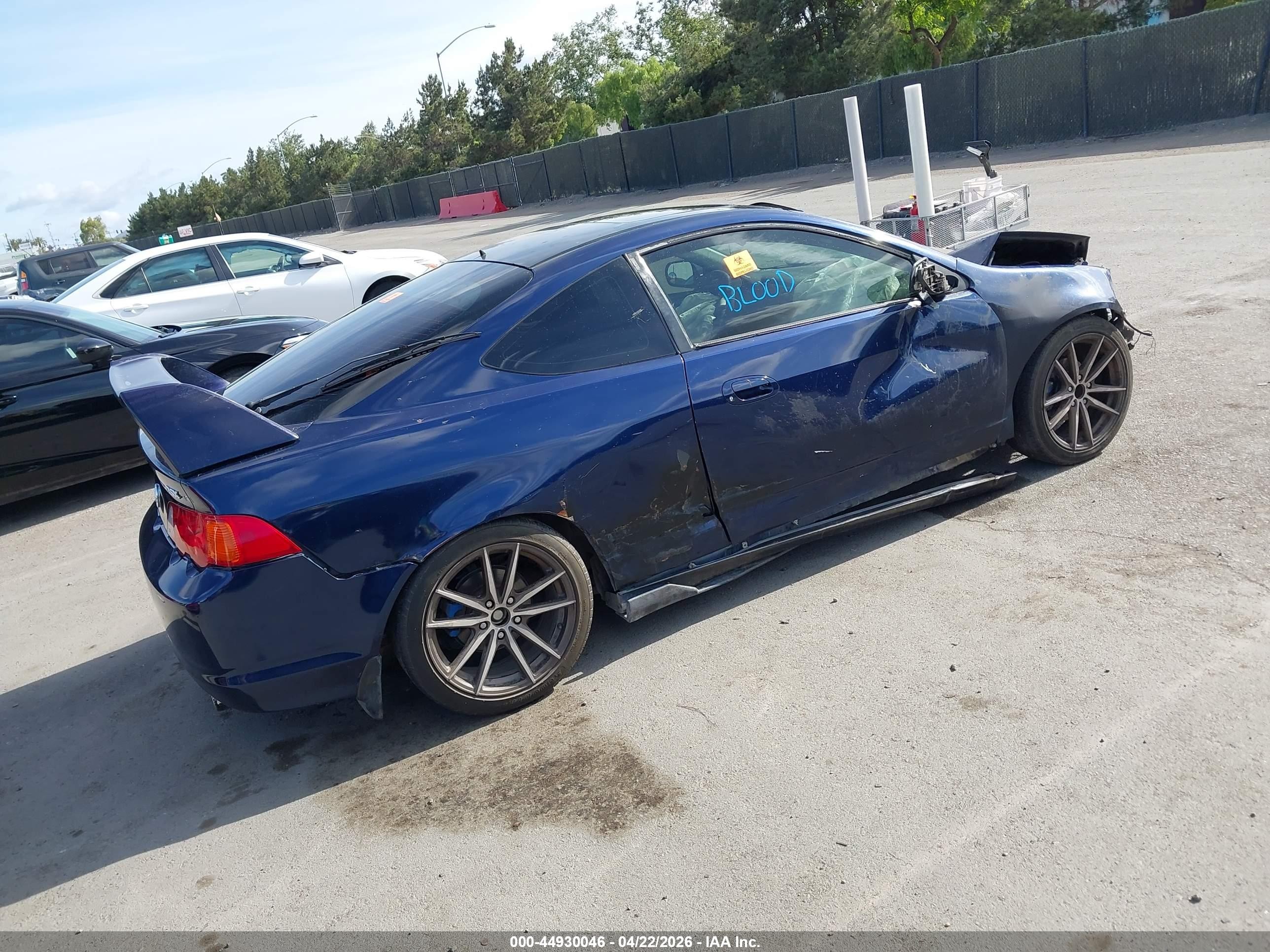 2002 Acura Rsx   Синий vin: JH4DC548X2C021587