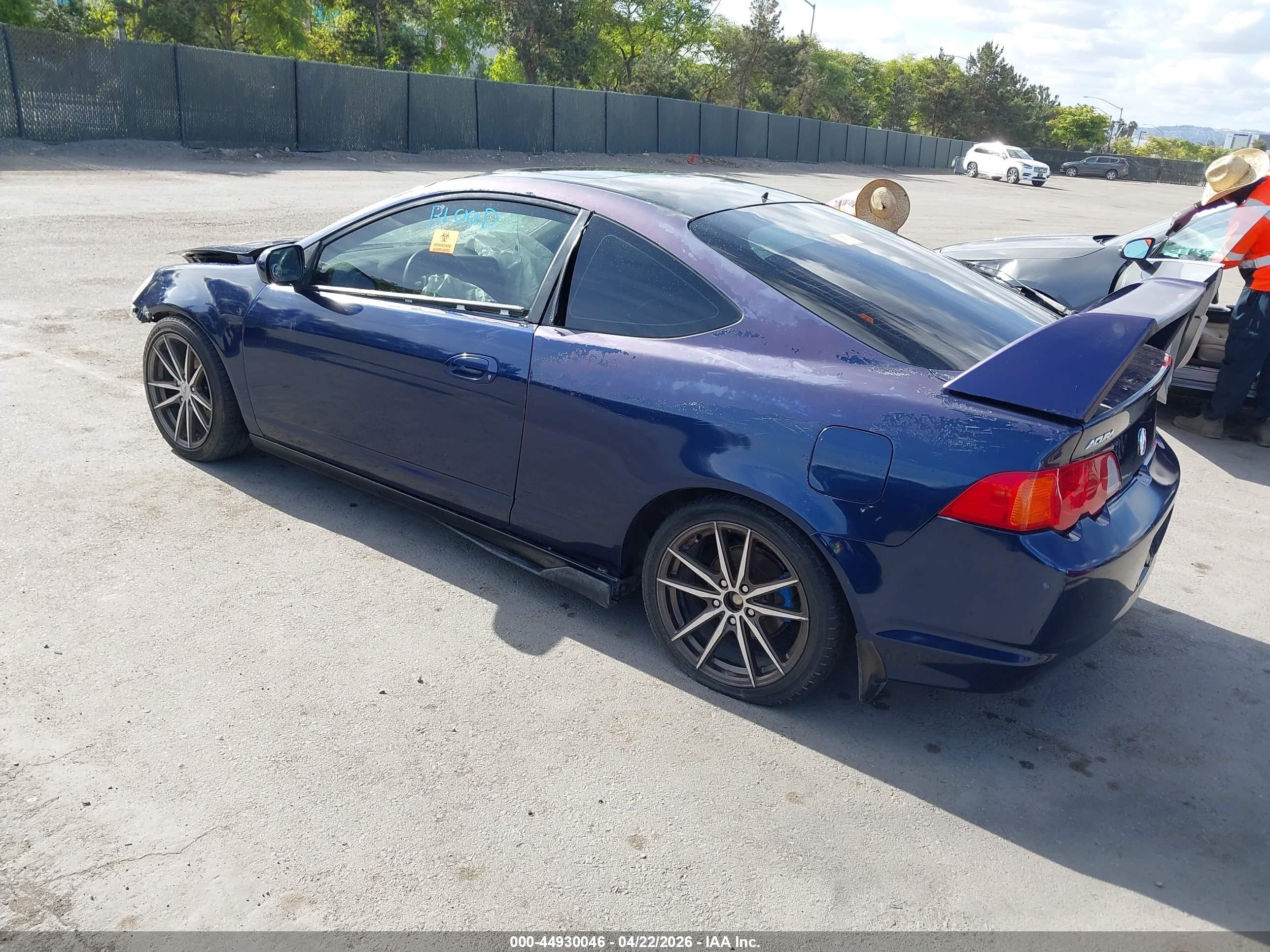 2002 Acura Rsx   Синий vin: JH4DC548X2C021587