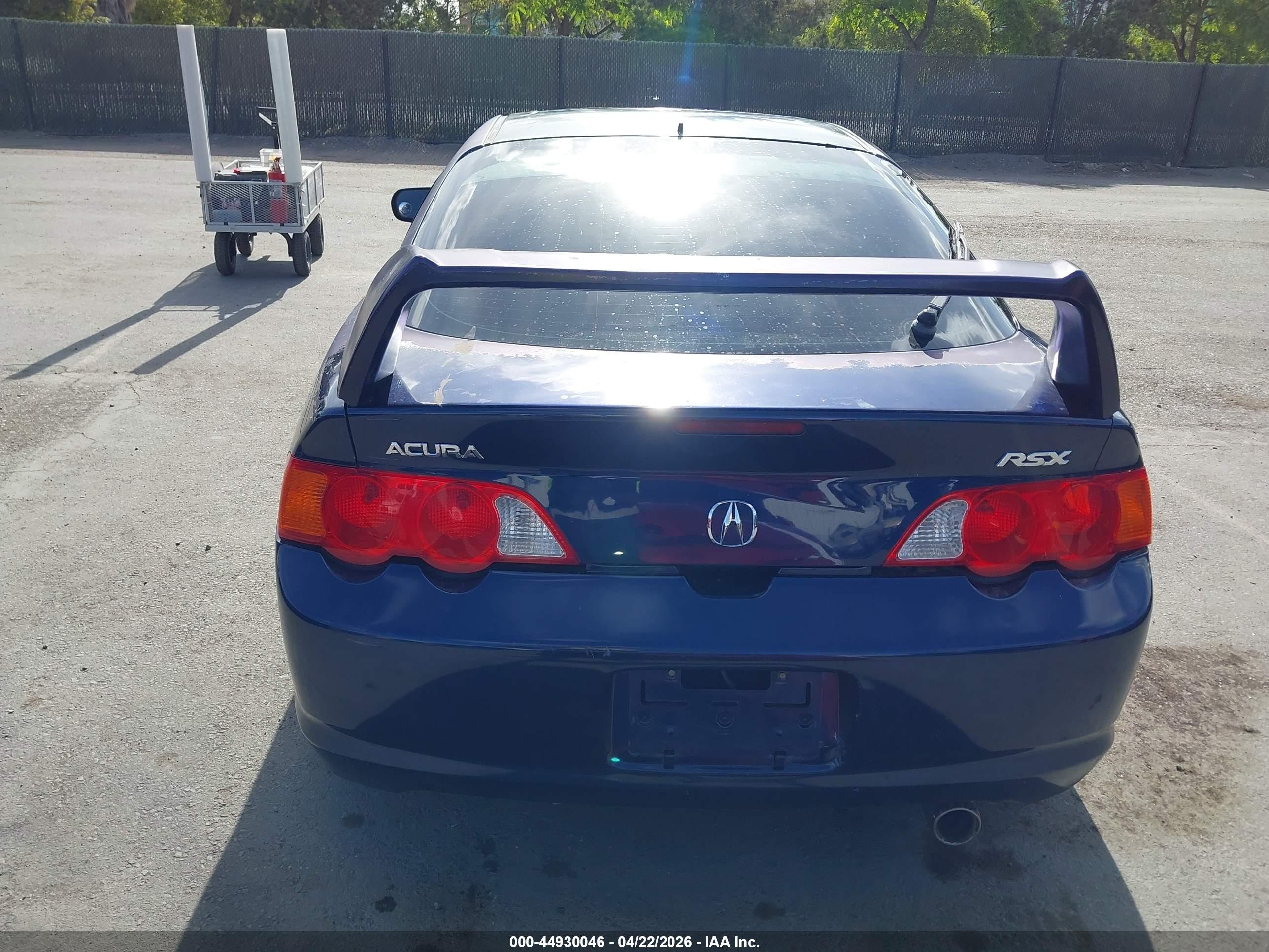 2002 Acura Rsx   Синий vin: JH4DC548X2C021587