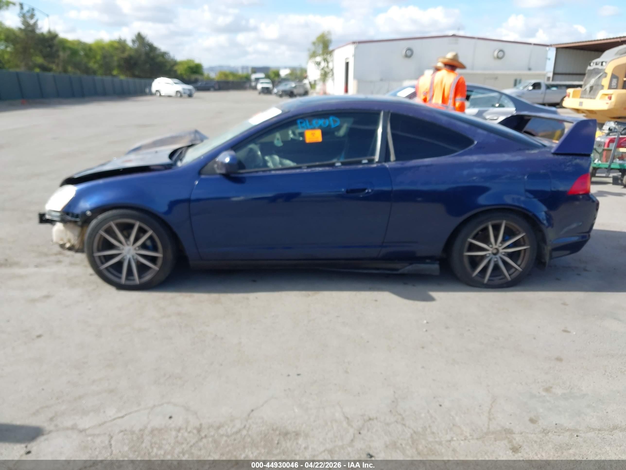 2002 Acura Rsx   Синий vin: JH4DC548X2C021587