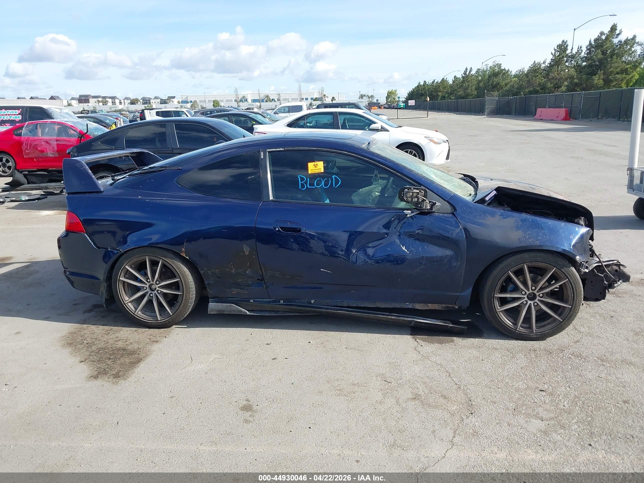 2002 Acura Rsx   Синий vin: JH4DC548X2C021587