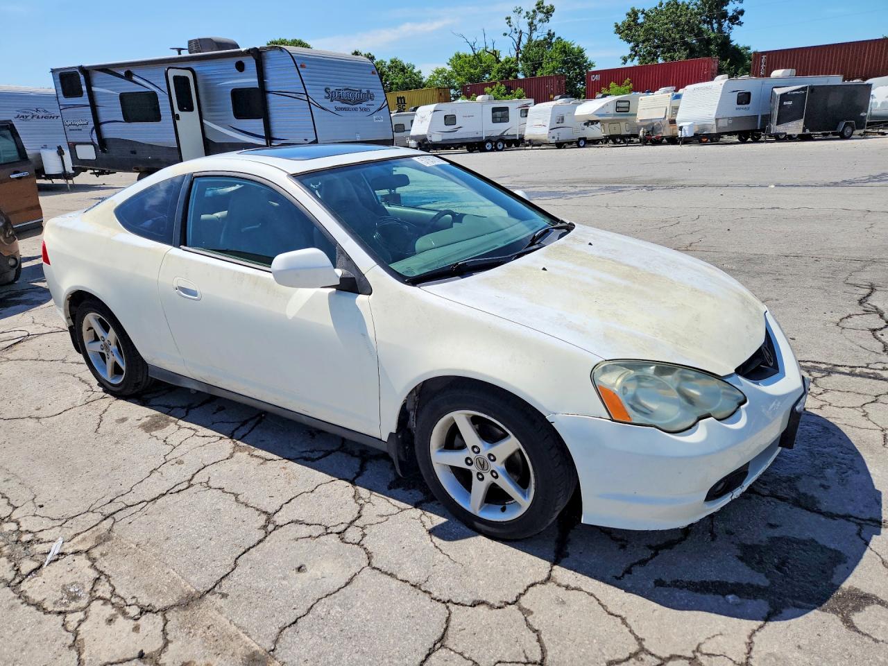 2004 Acura Rsx White vin: JH4DC548X4S012459