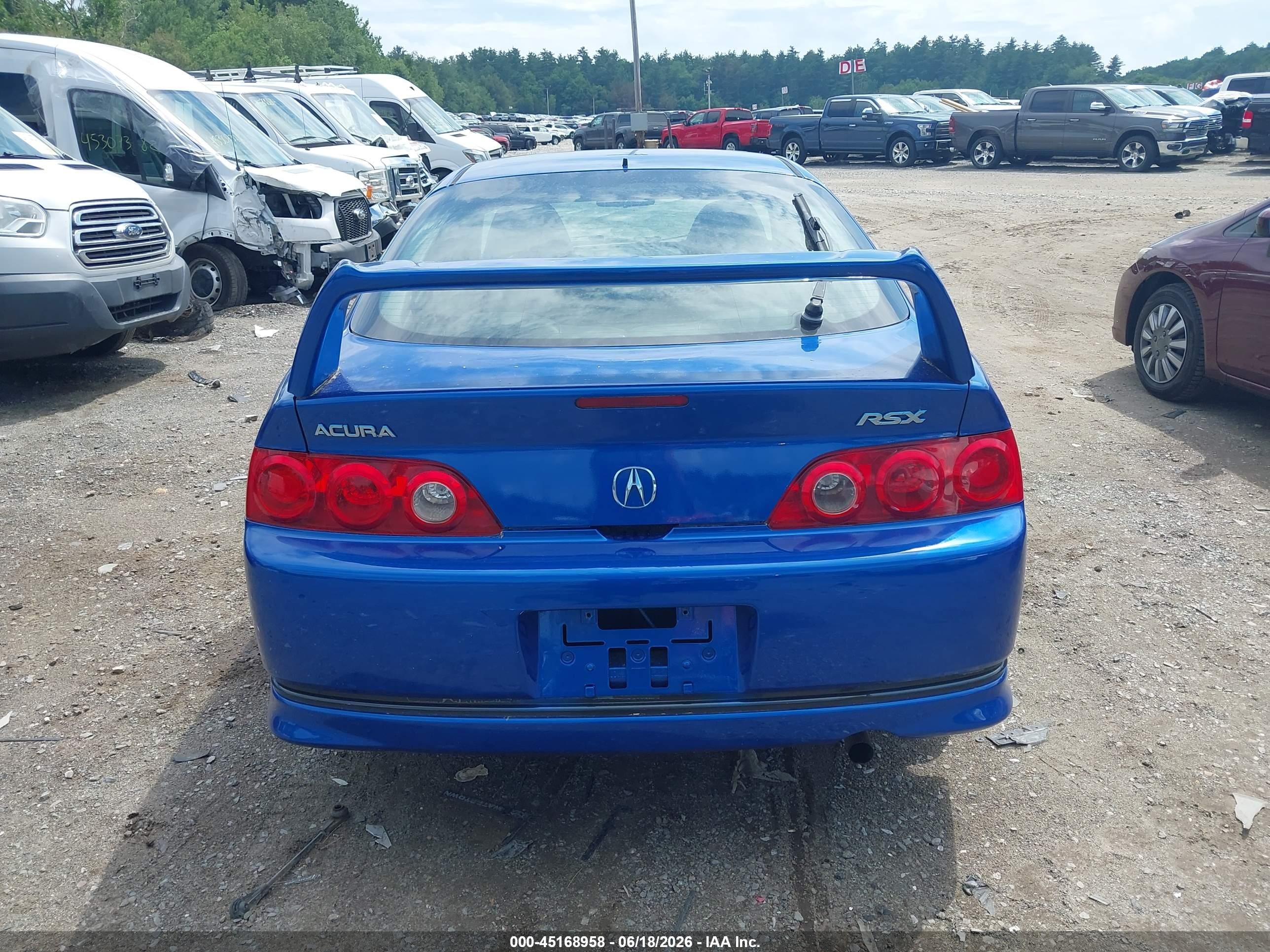 2005 Acura Rsx   Blue vin: JH4DC548X5S007943