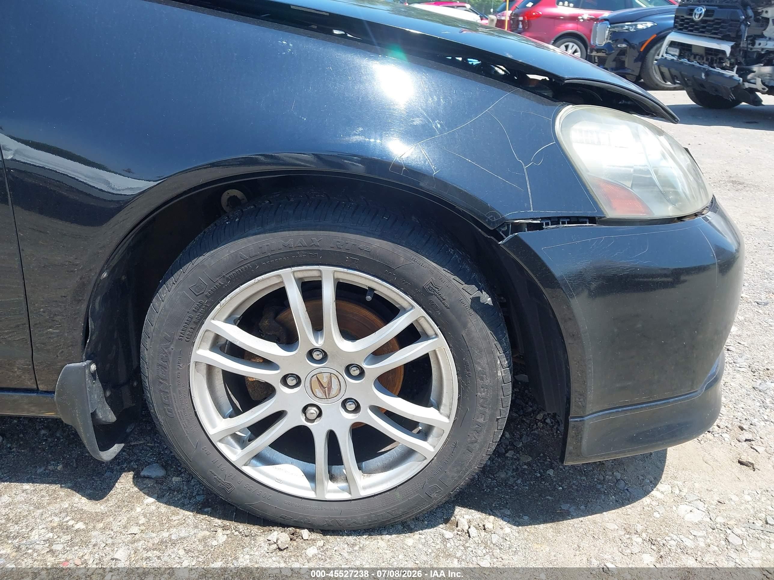 2006 Acura Rsx   Black vin: JH4DC548X6S012304
