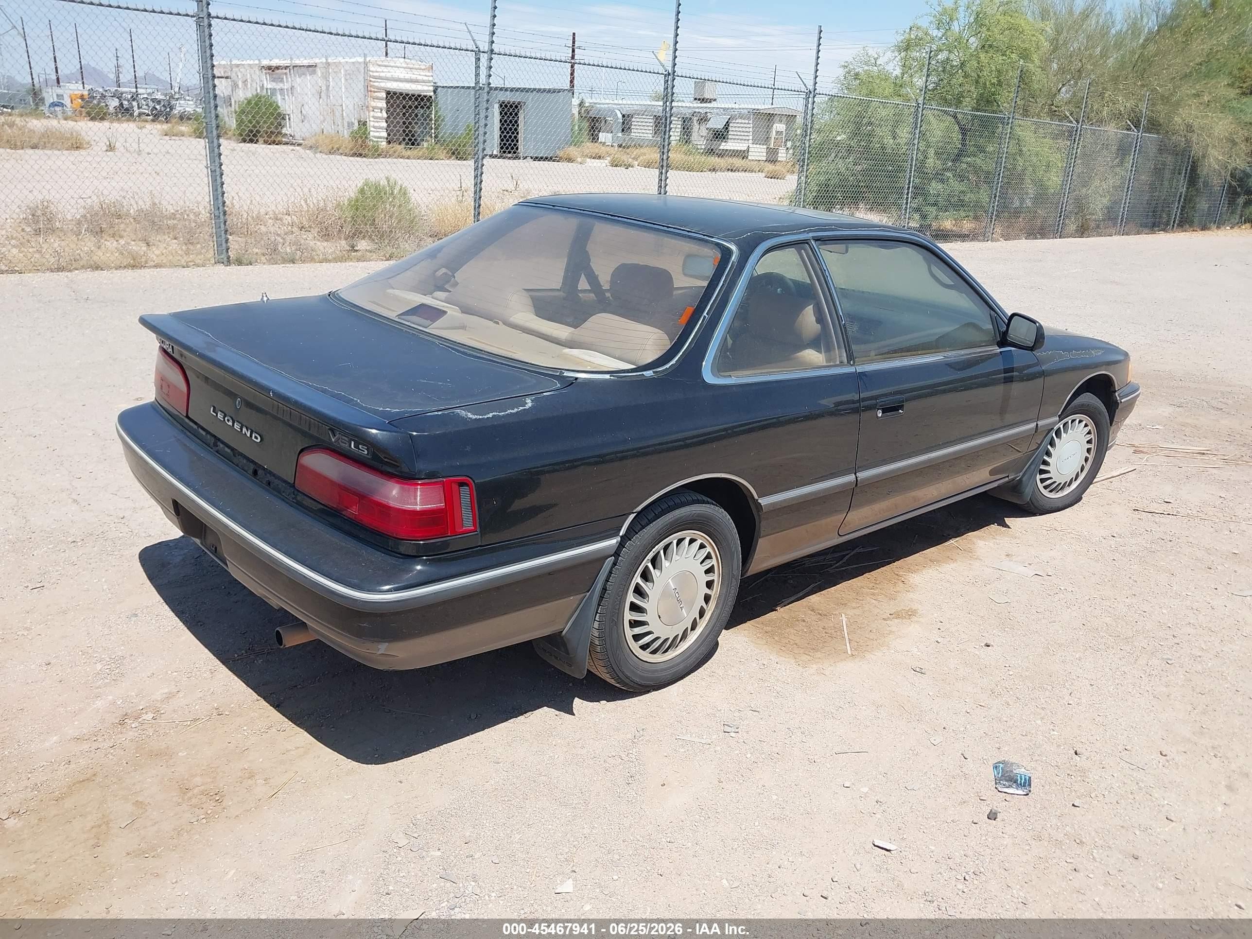 1990 Acura Legend Ls Black vin: JH4KA3272LC014193
