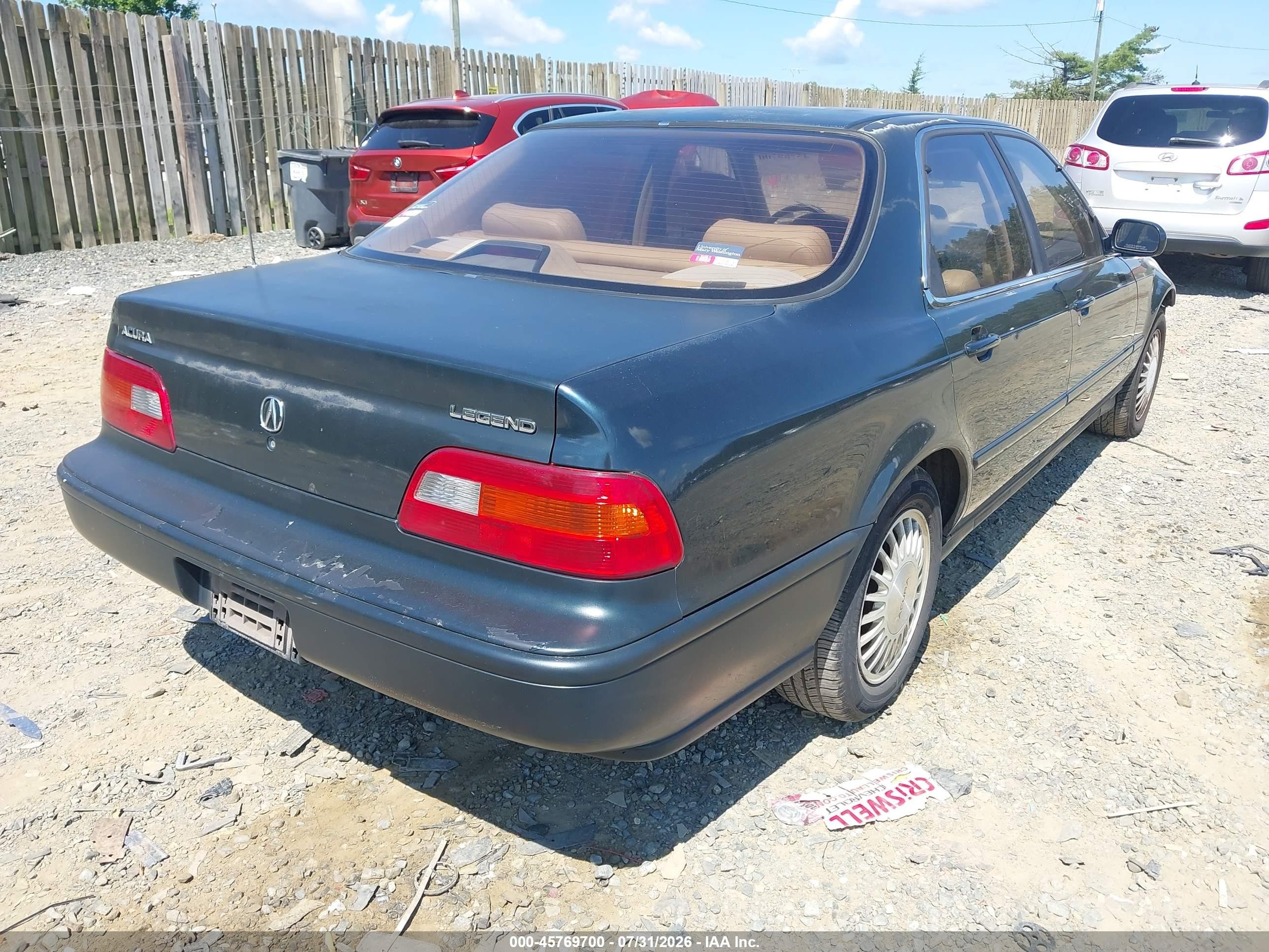 1992 Acura Legend Ls Green vin: JH4KA7671NC030003