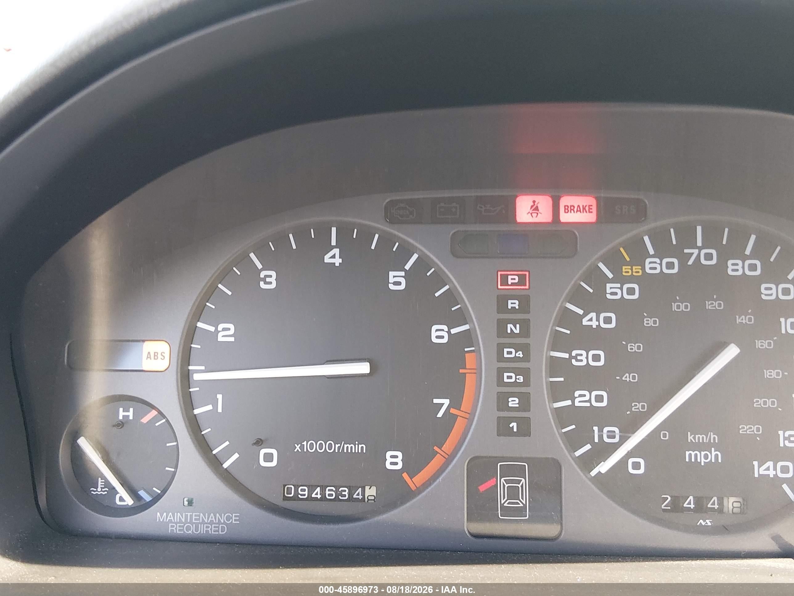1992 Acura Legend Ls Red vin: JH4KA7674NC028696