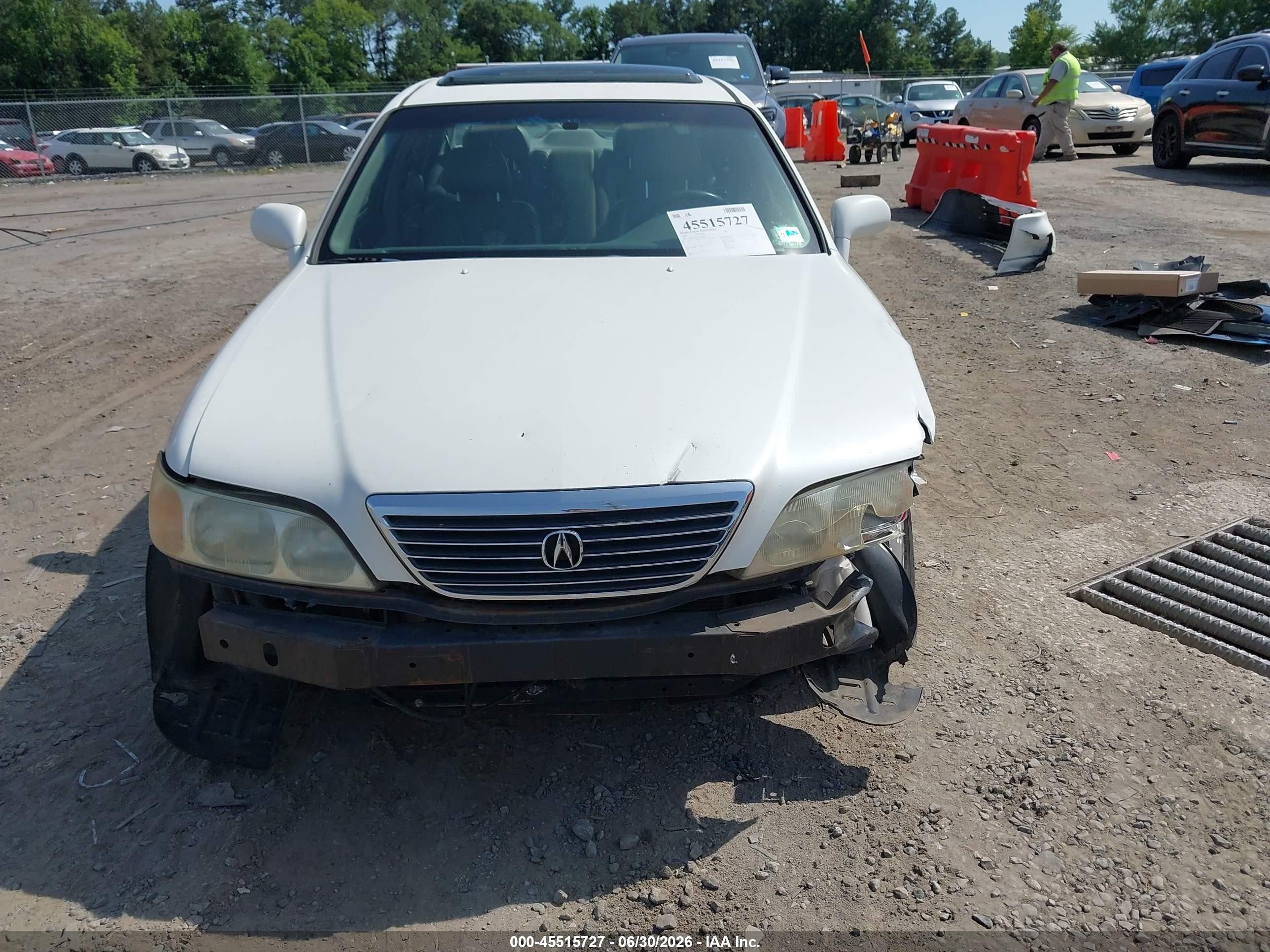 1997 Acura Rl 3.5 White vin: JH4KA9643VC002933