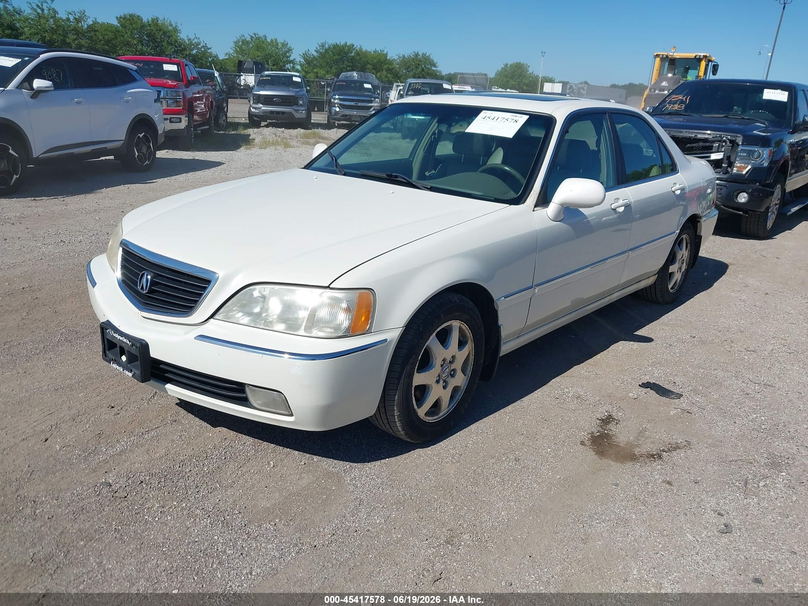 2002 Acura Rl 3.5 White vin: JH4KA96502C005731