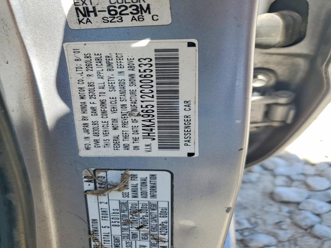 2002 Acura 3.5rl Silver vin: JH4KA96512C006533