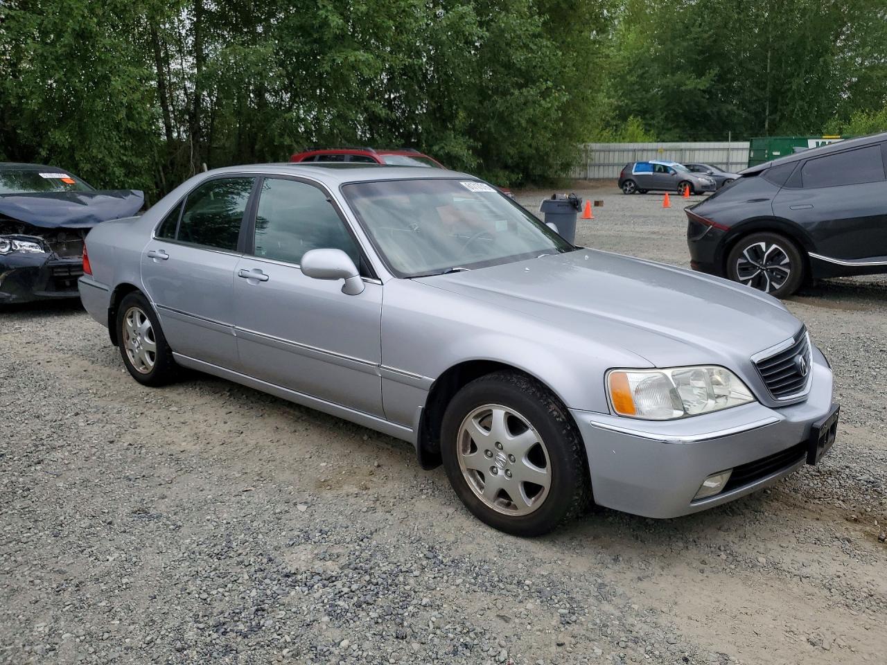 2002 Acura 3.5rl Silver vin: JH4KA96512C800108