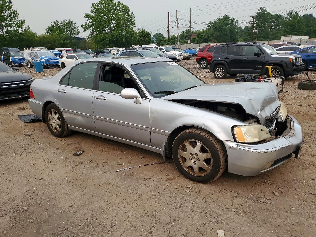 2002 Acura 3.5rl Silver vin: JH4KA96602C016026