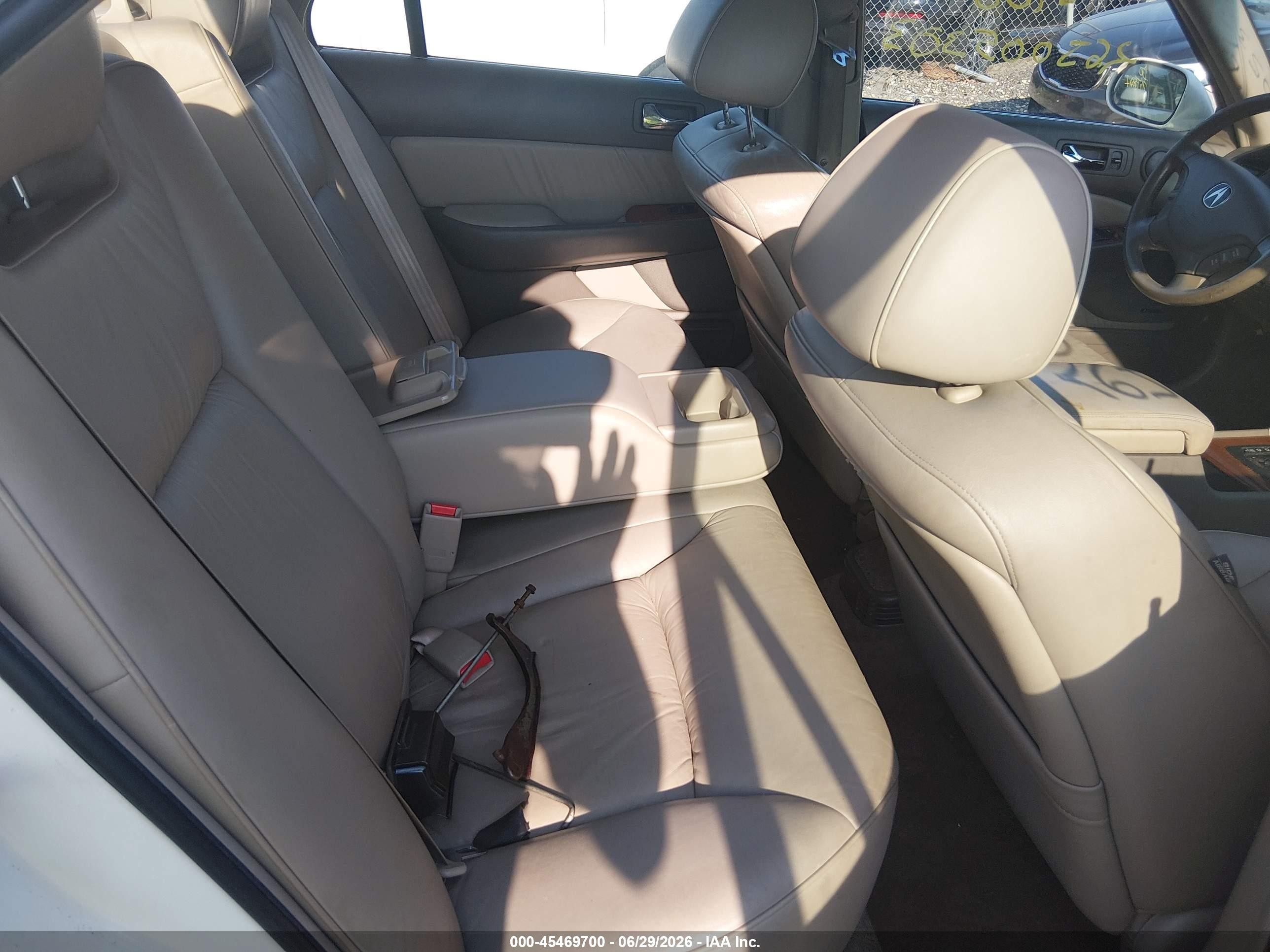2004 Acura Rl 3.5 White vin: JH4KA96694C002628