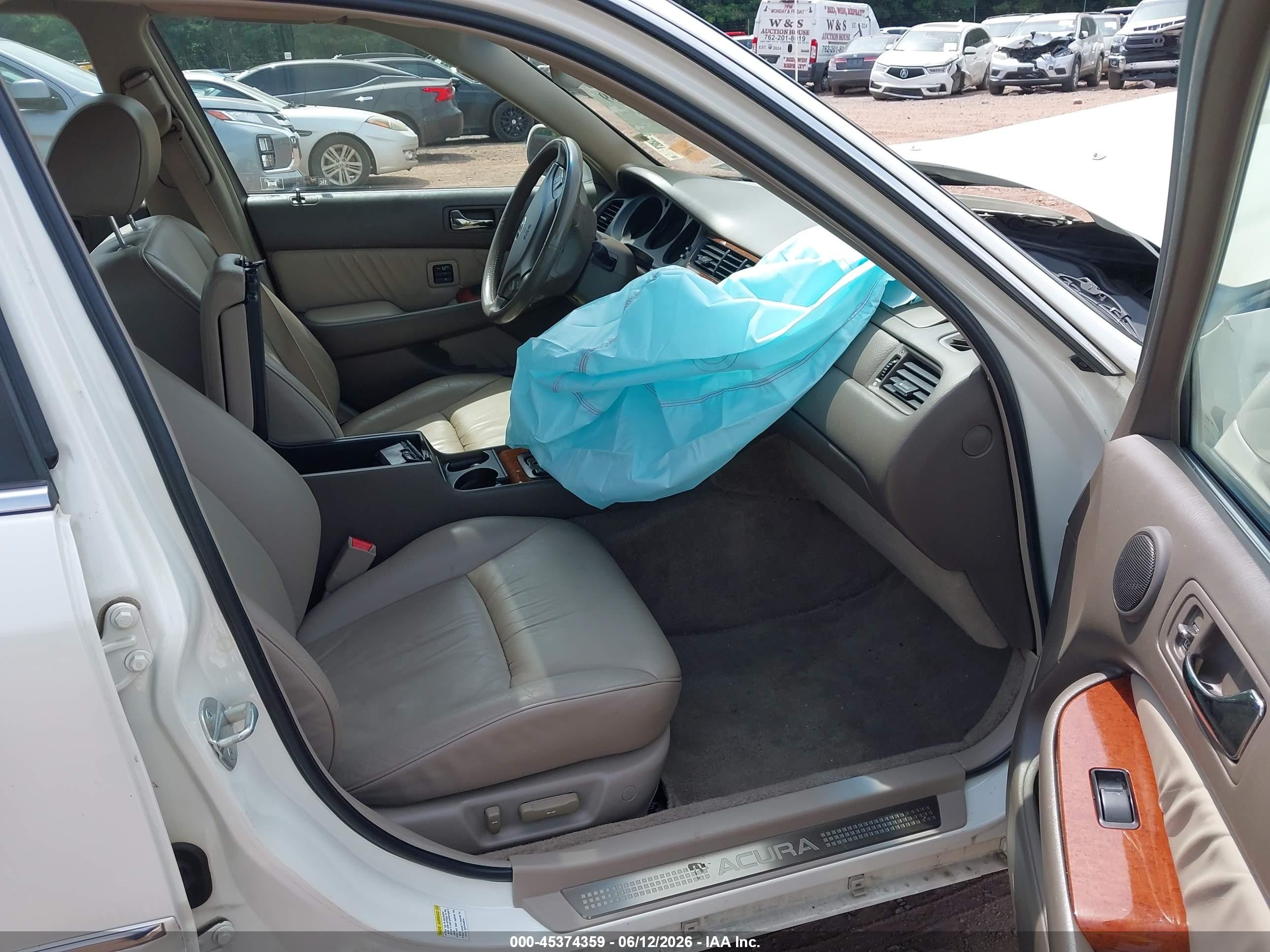 2004 Acura Rl 3.5 White vin: JH4KA966X4C003867