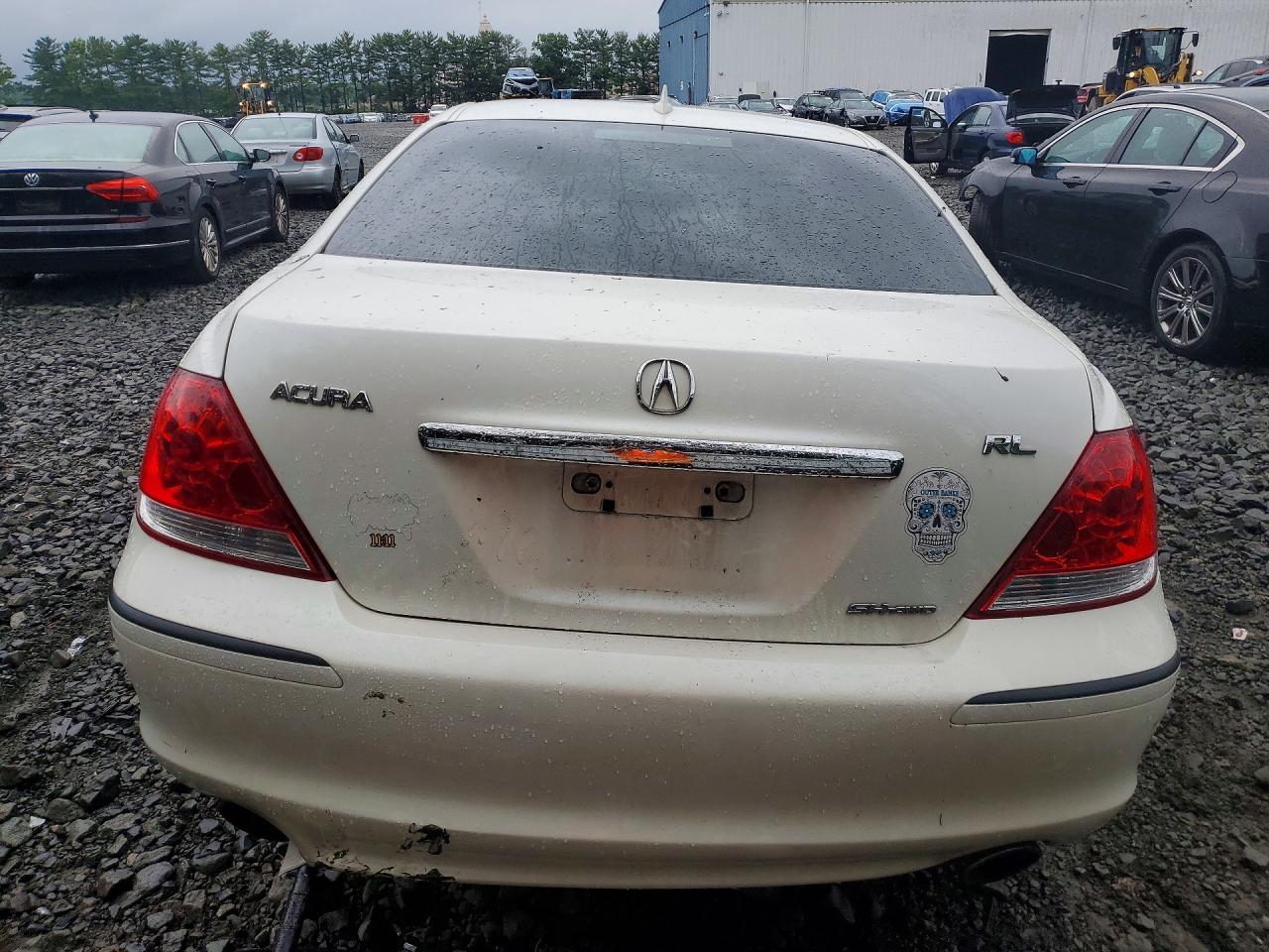 2006 Acura Rl White vin: JH4KB16506C003708